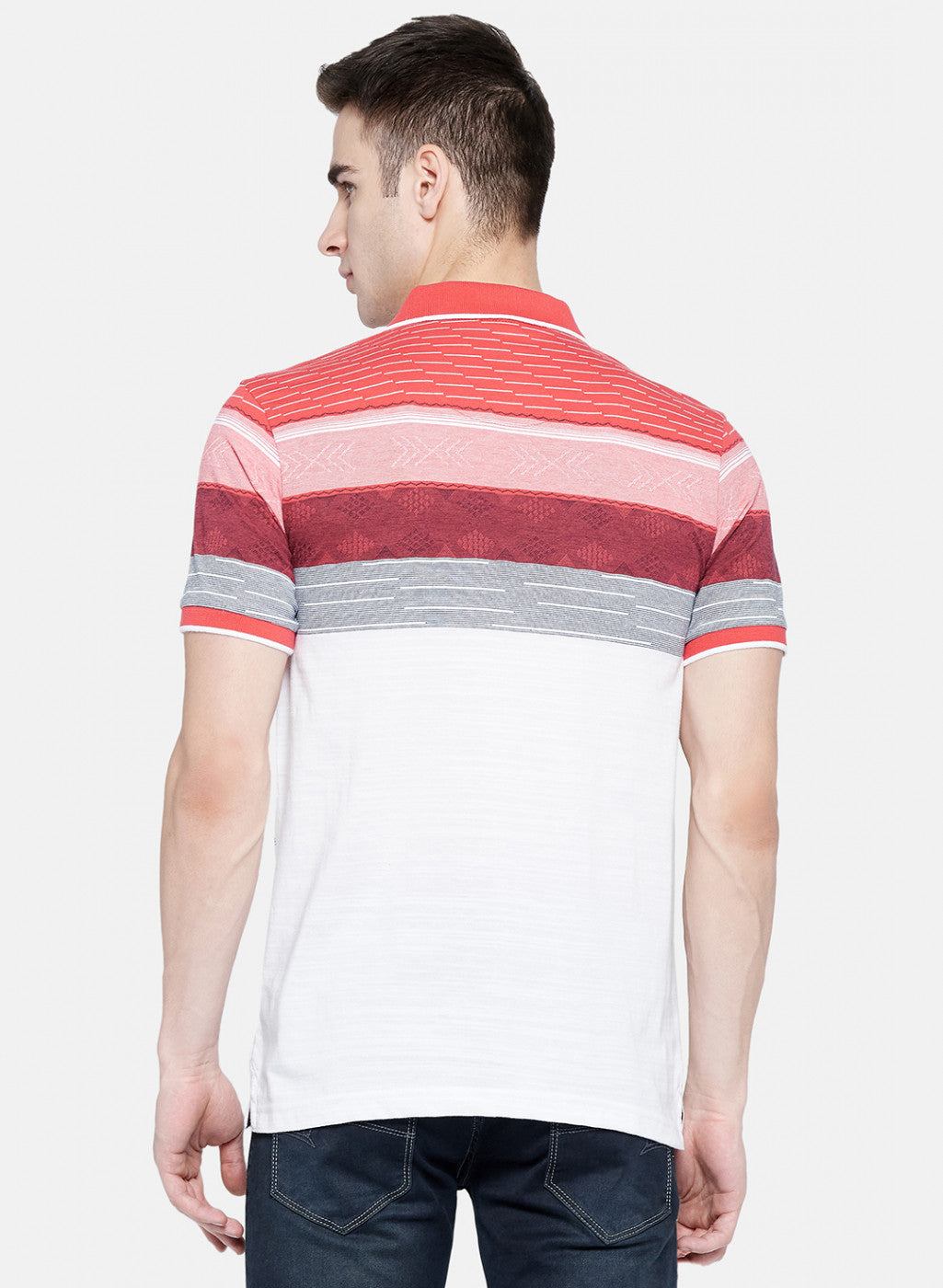 Mens Multi Color Stripe T-Shirt