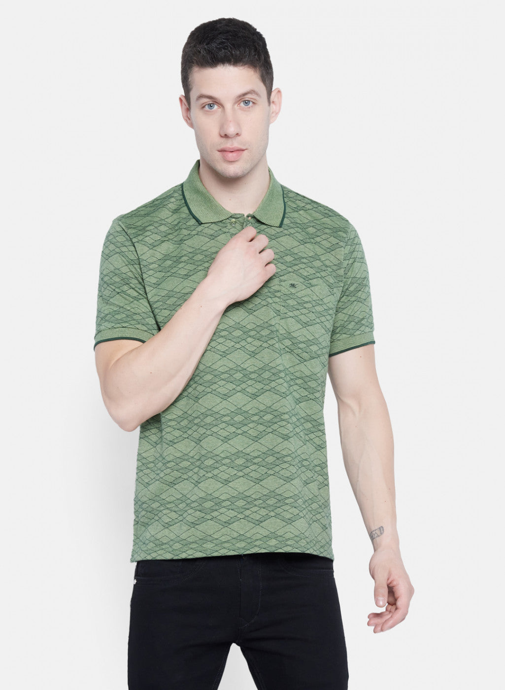 Mens Green Stripe T-Shirt