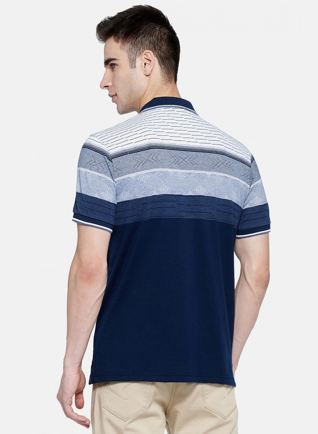 Mens NAvy Blue Stripe T-Shirt