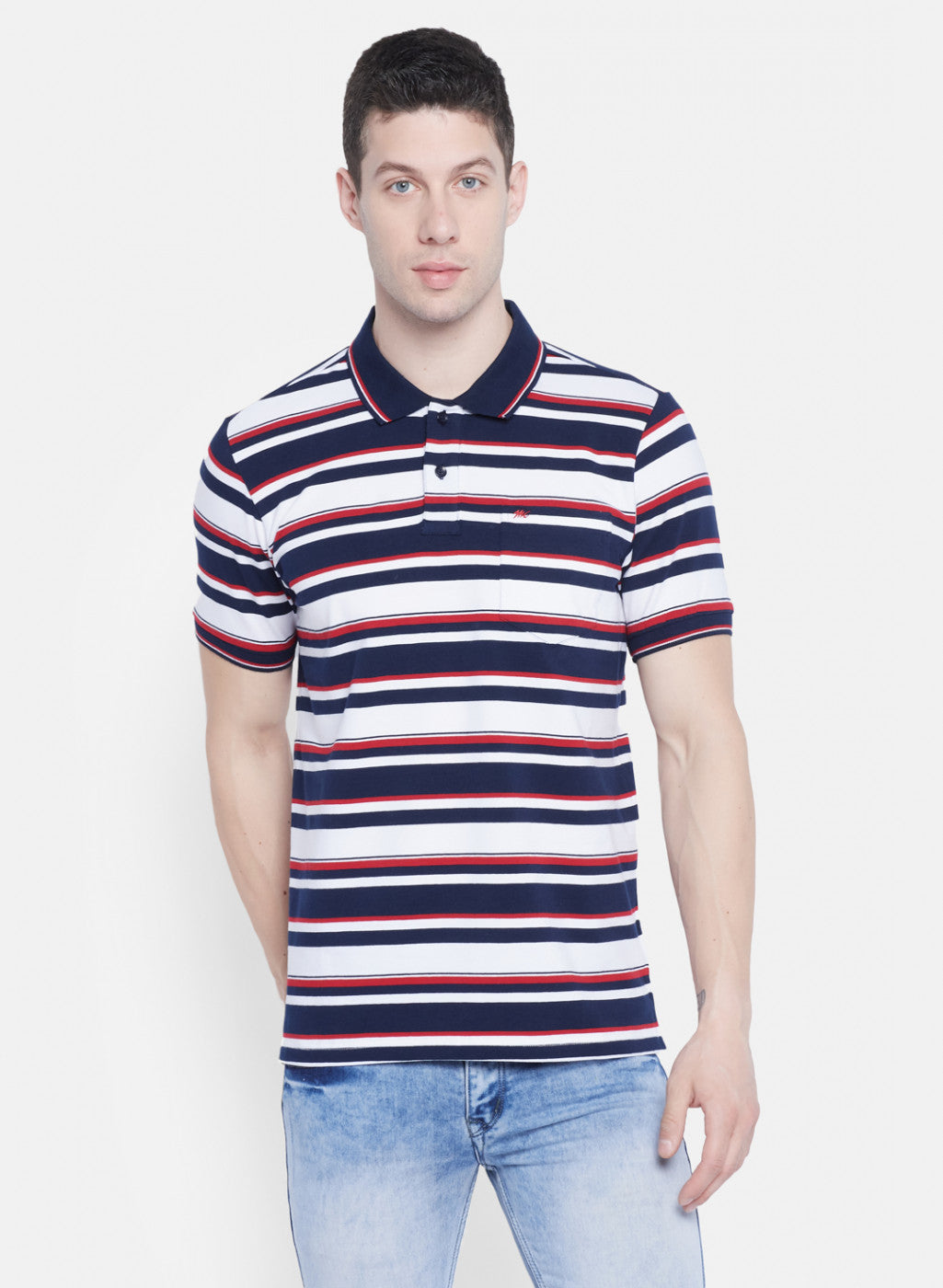 Mens NAvy Blue Stripe T-Shirt