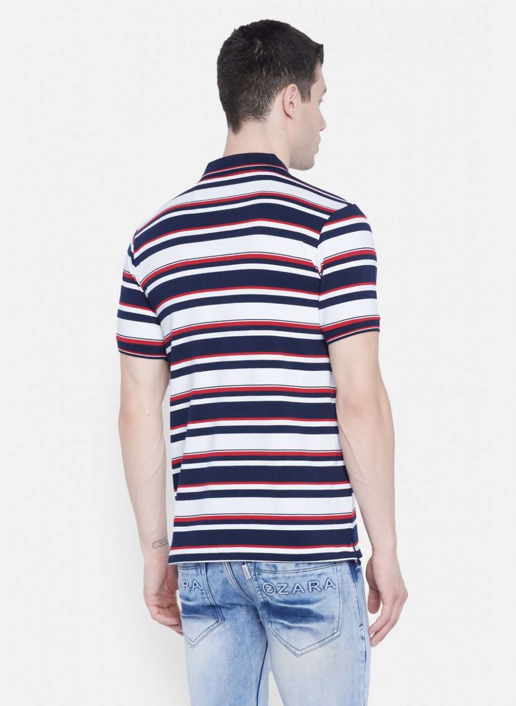 Mens NAvy Blue Stripe T-Shirt