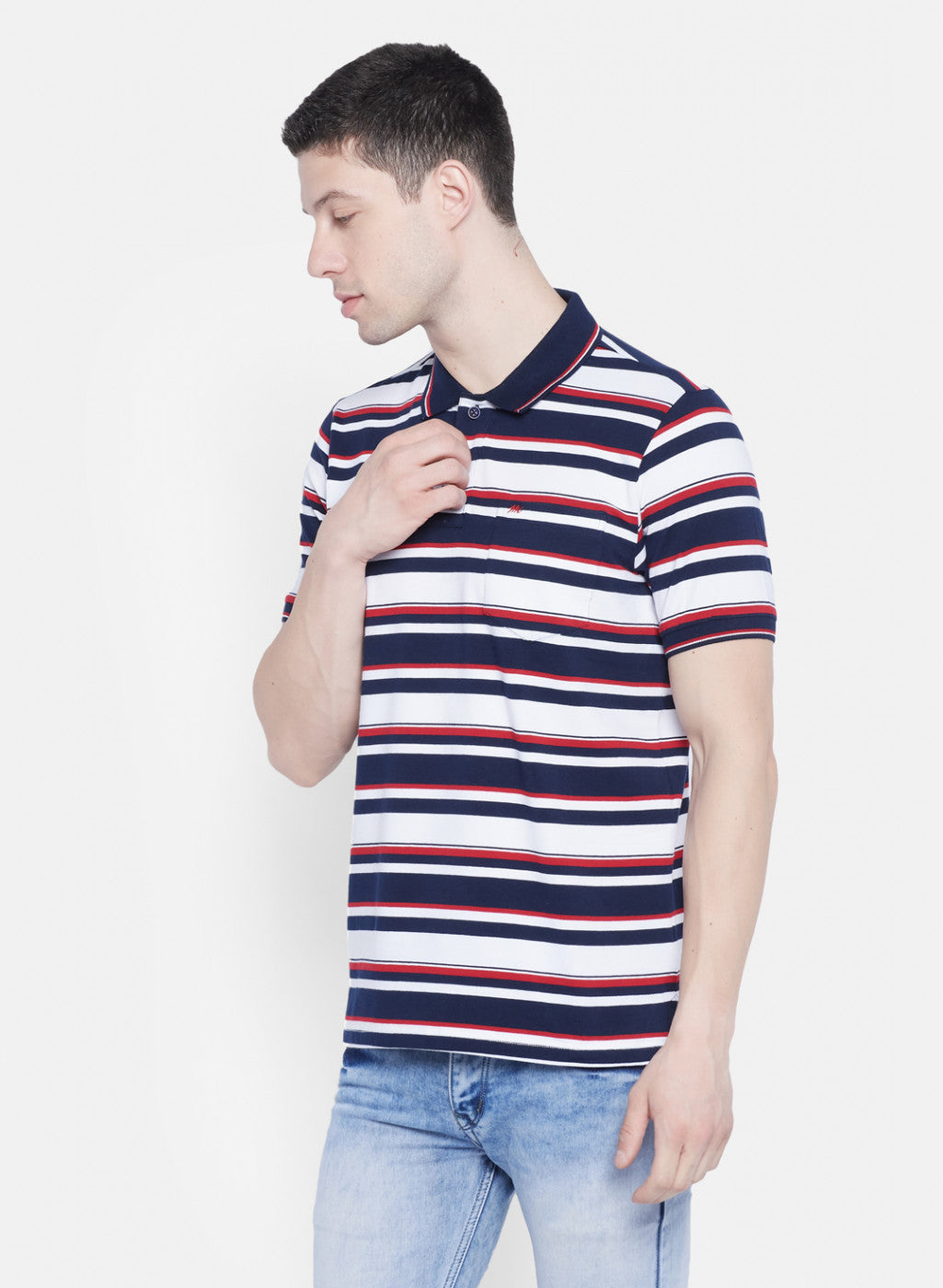 Mens NAvy Blue Stripe T-Shirt