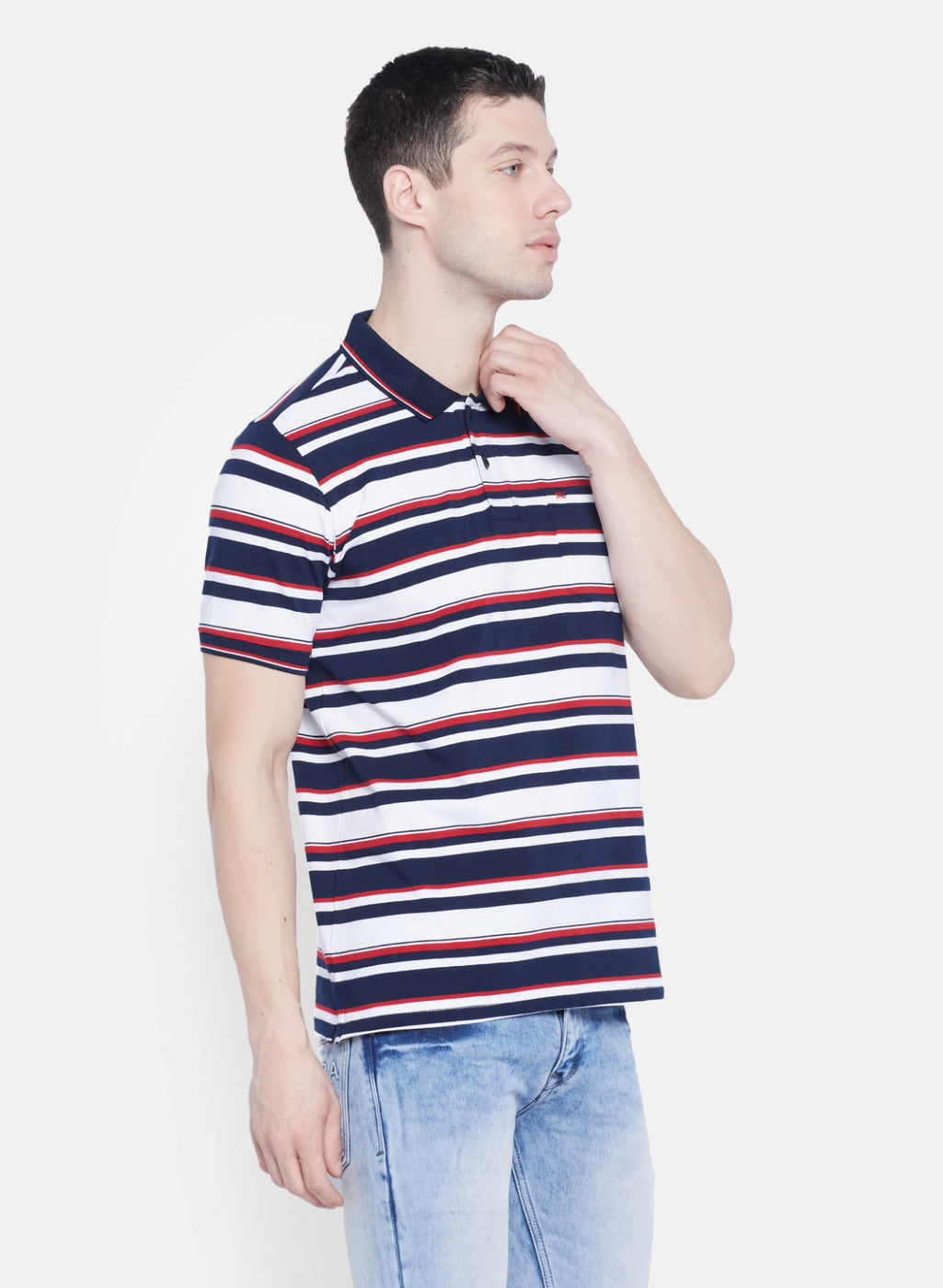 Mens NAvy Blue Stripe T-Shirt