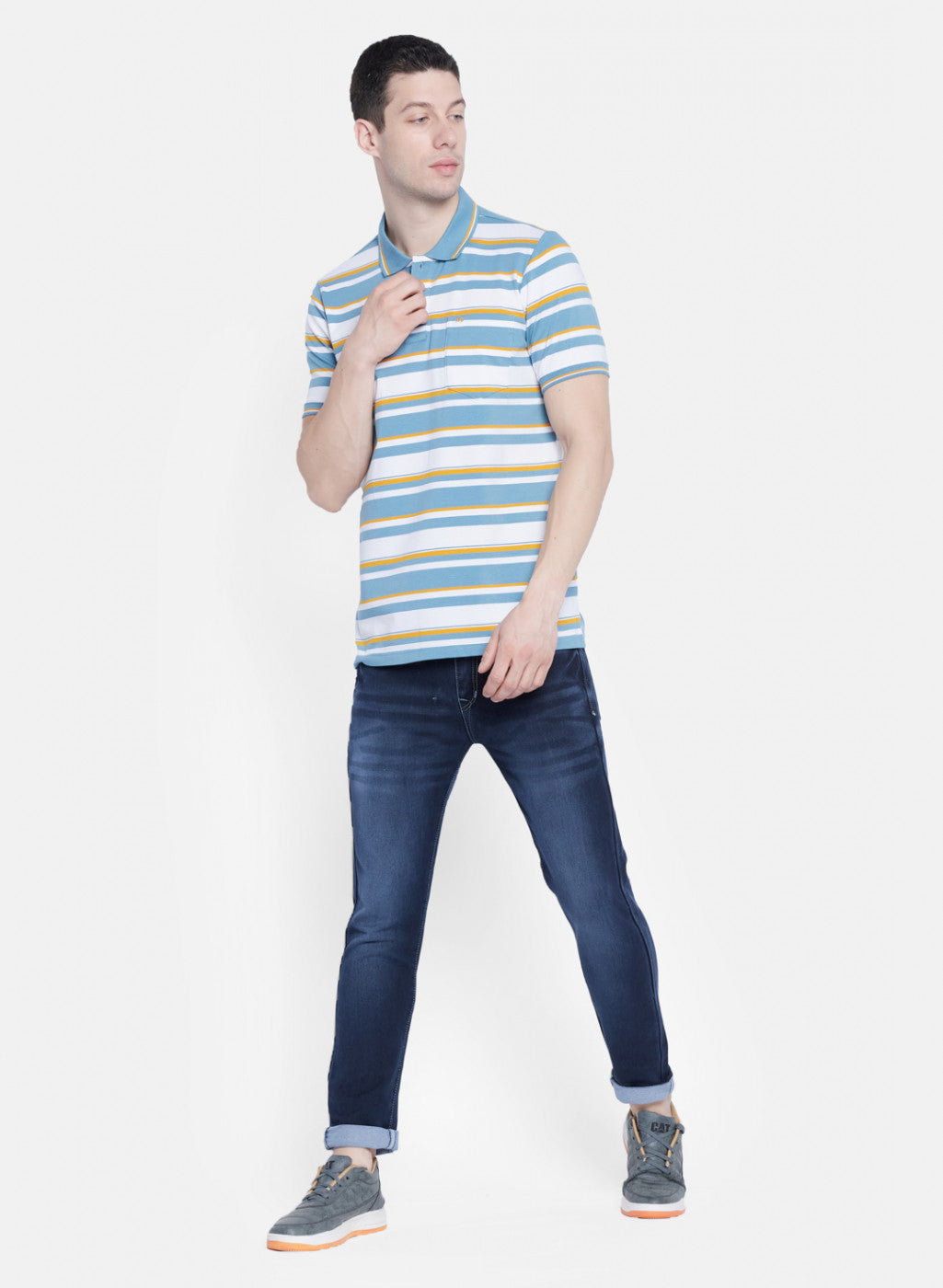 Mens Blue Stripe T-Shirt