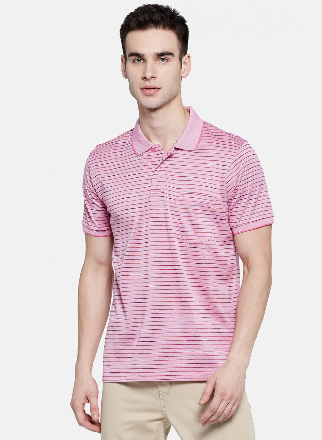 Mens Pink Stripe T-Shirt