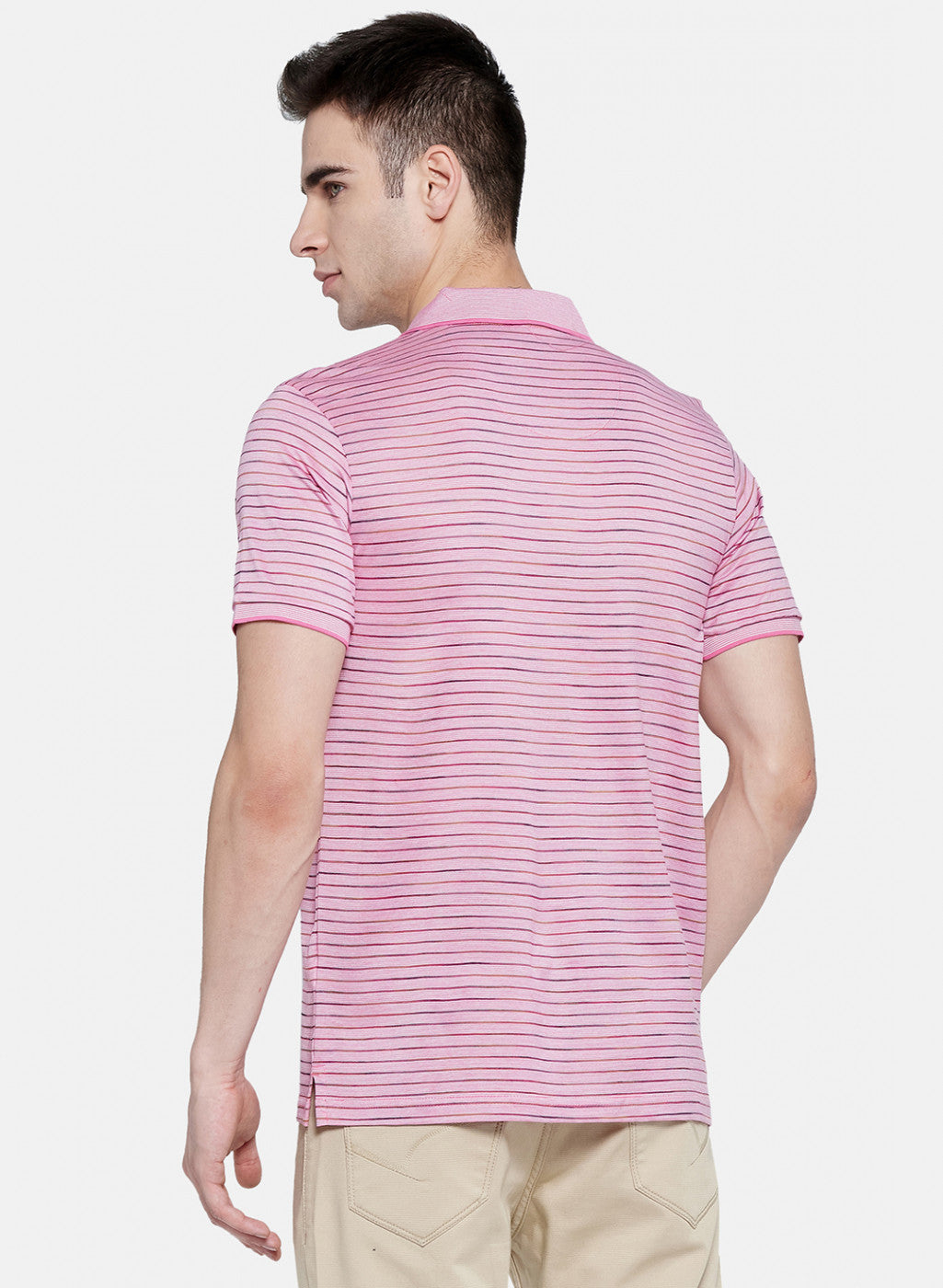 Mens Pink Stripe T-Shirt