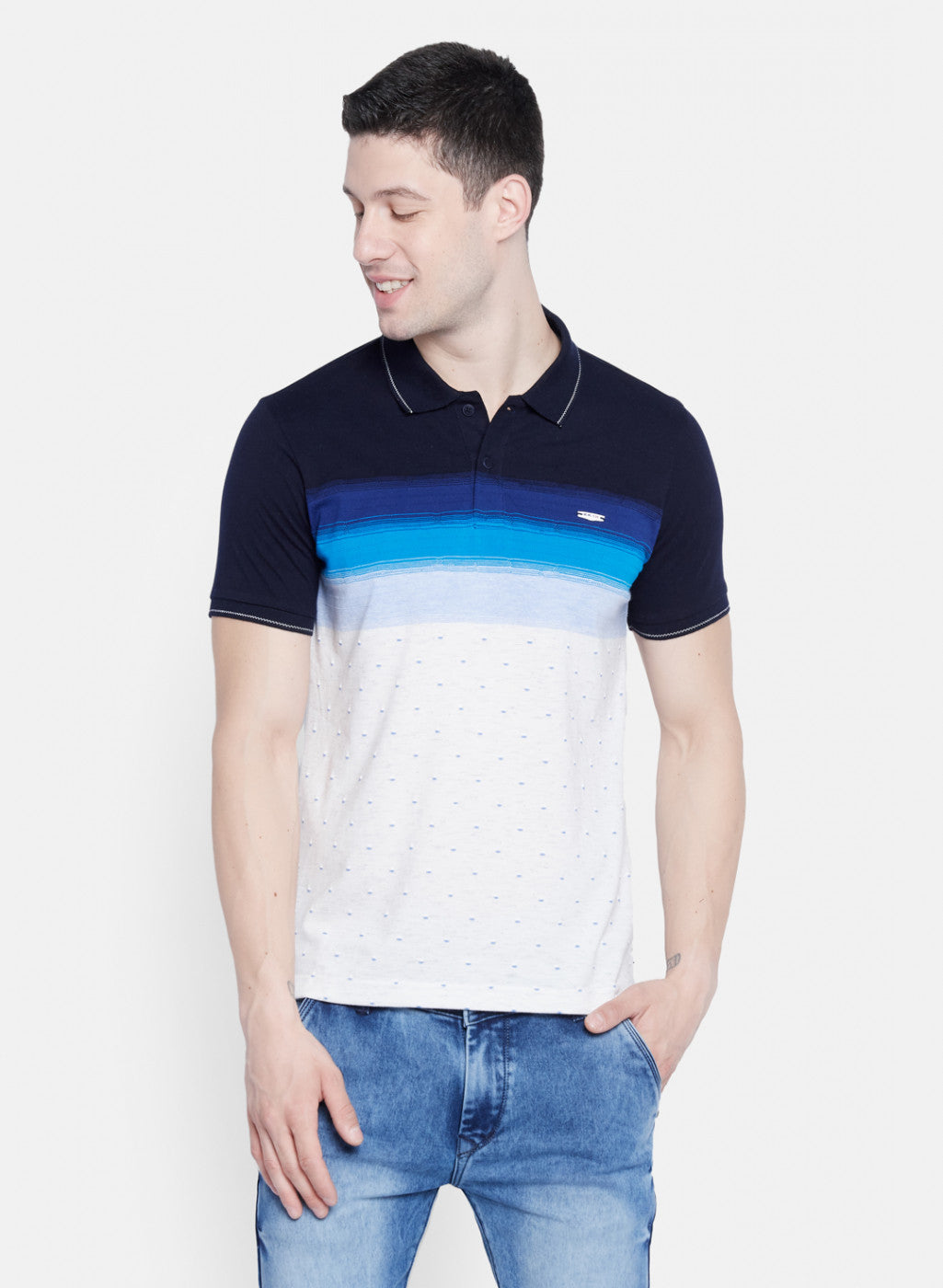 Mens Blue Stripe T-Shirt