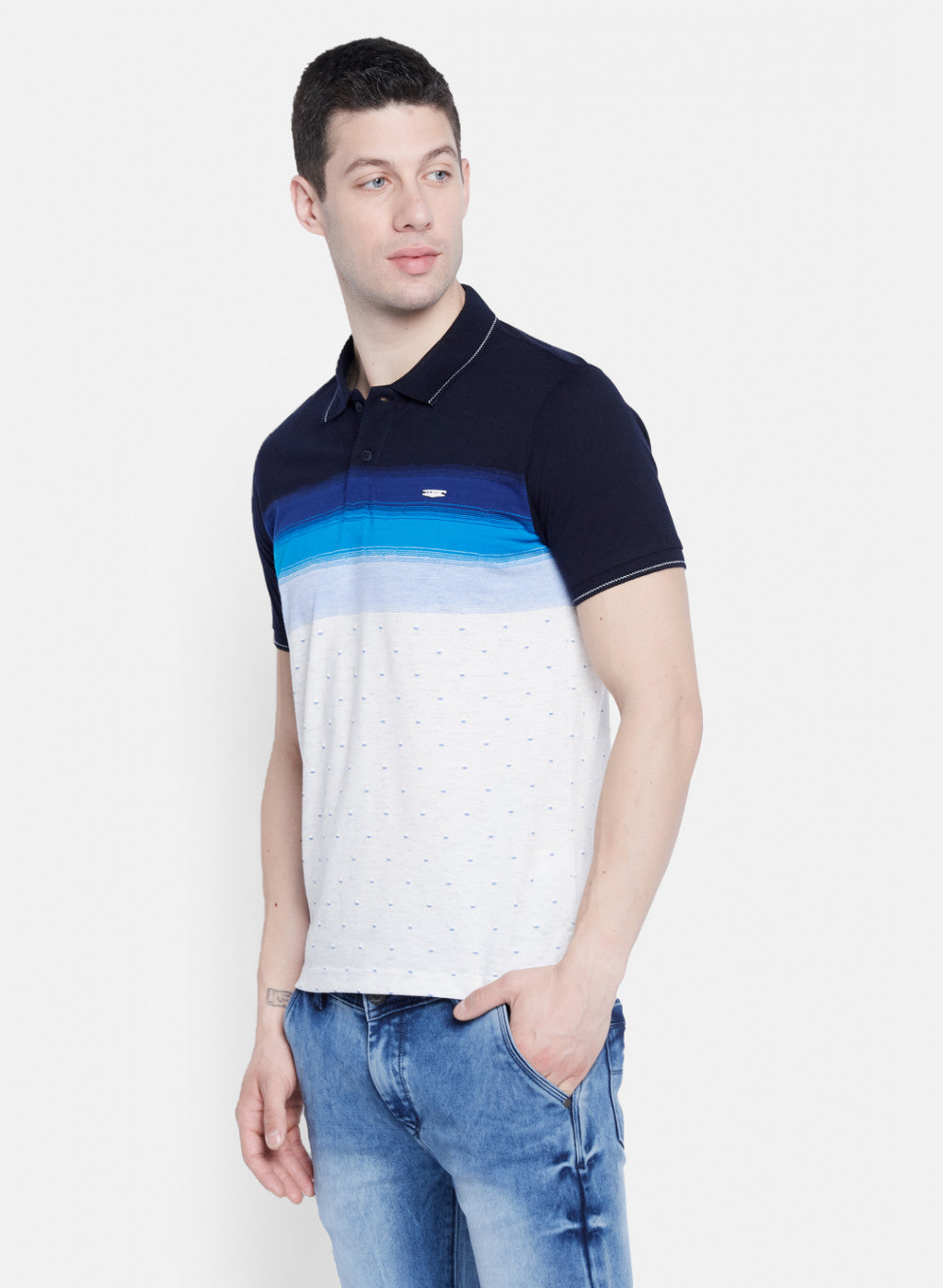 Mens Blue Stripe T-Shirt