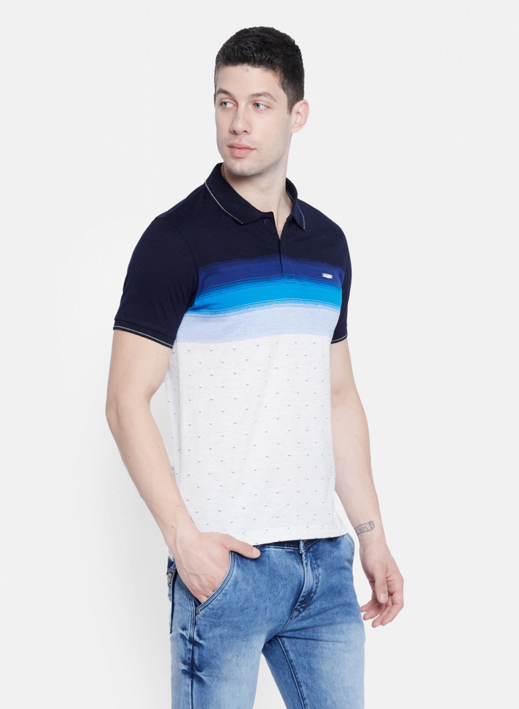 Mens Blue Stripe T-Shirt