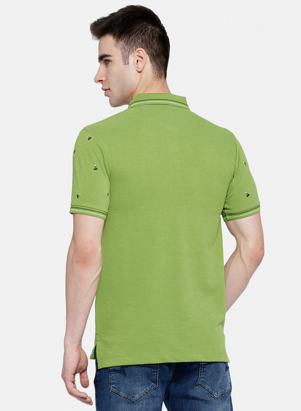 Mens Green Printed T-Shirt