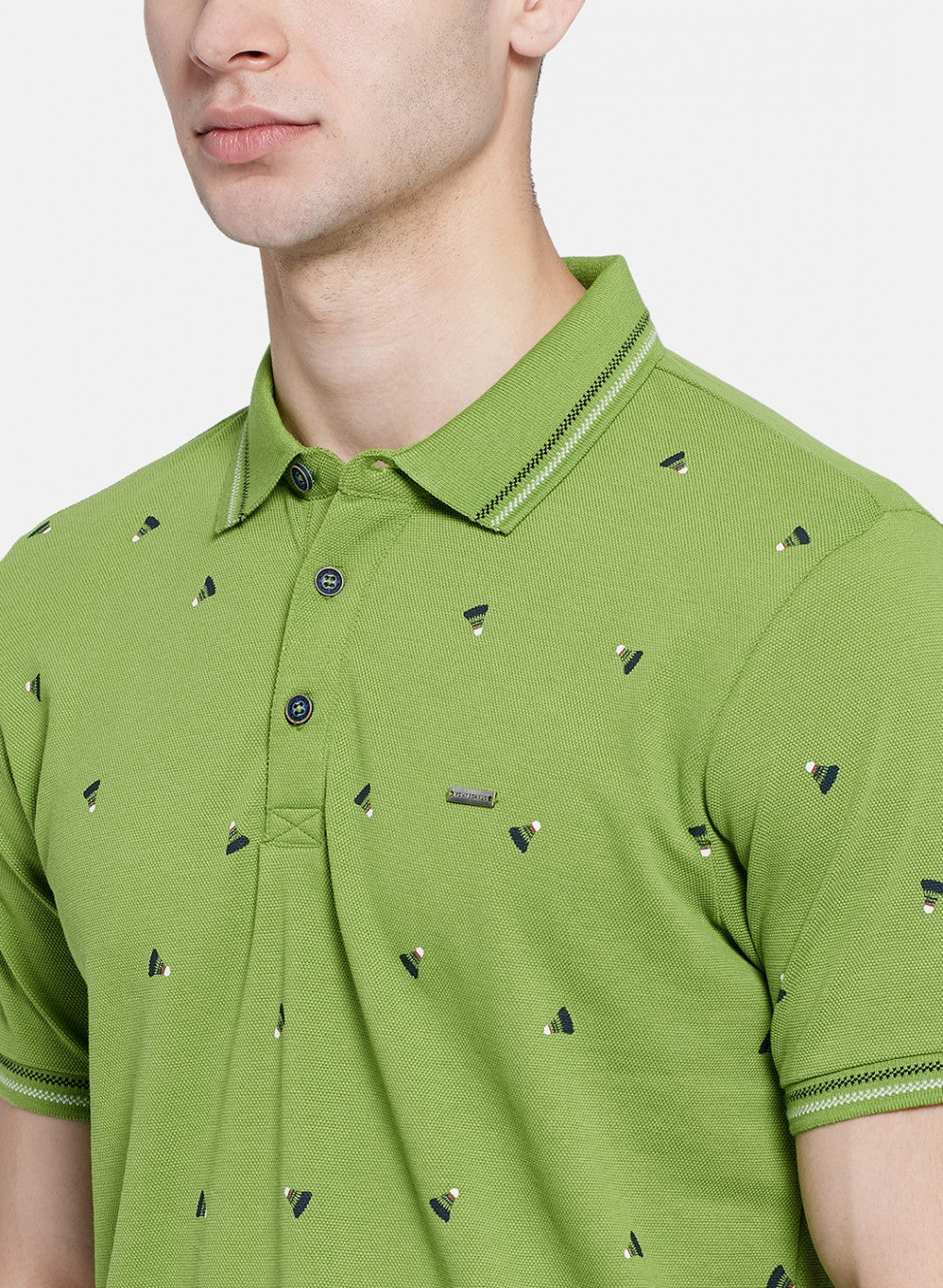 Mens Green Printed T-Shirt