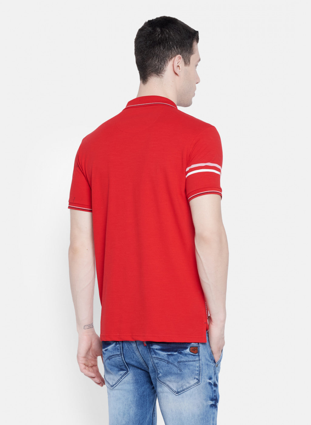 Mens Red Printed T-Shirt