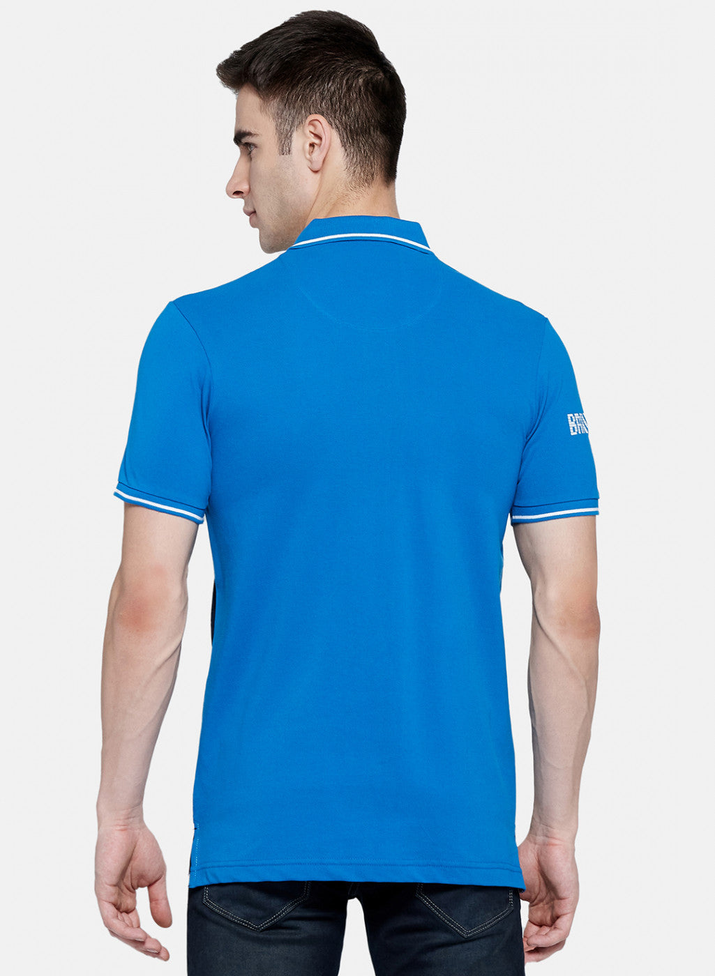 Mens Blue Plain T-Shirt