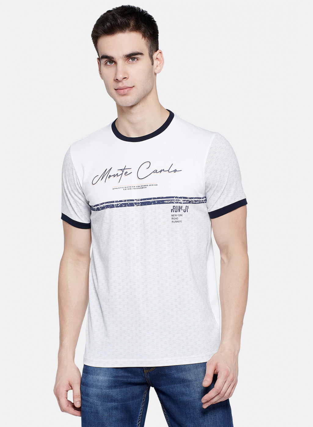 Mens Off White Printed T-Shirt