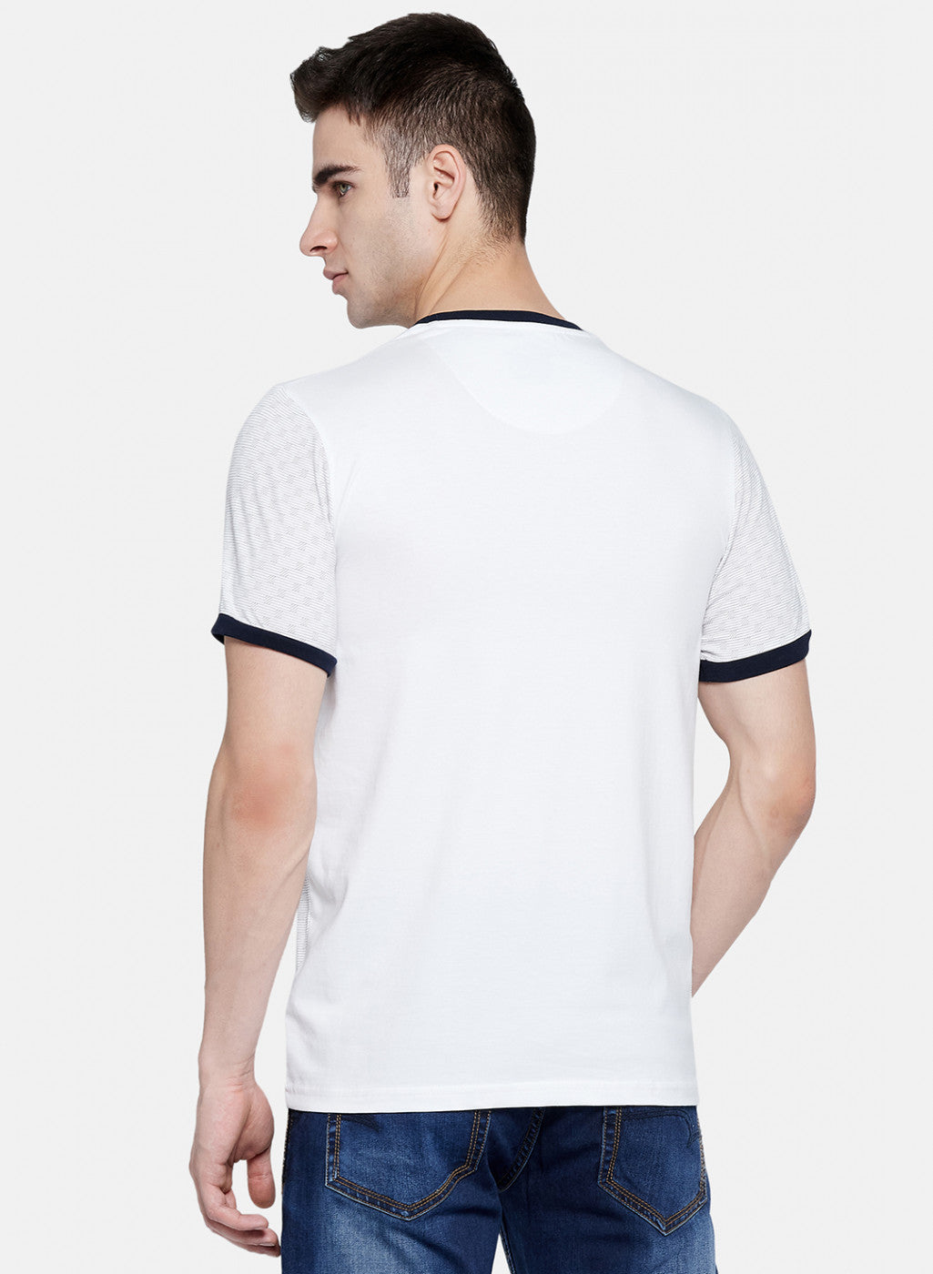 Mens Off White Printed T-Shirt