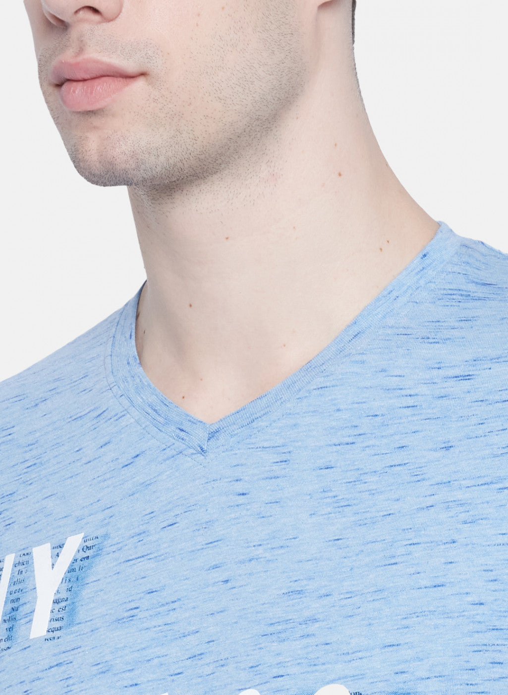 Mens Blue Printed T-Shirt