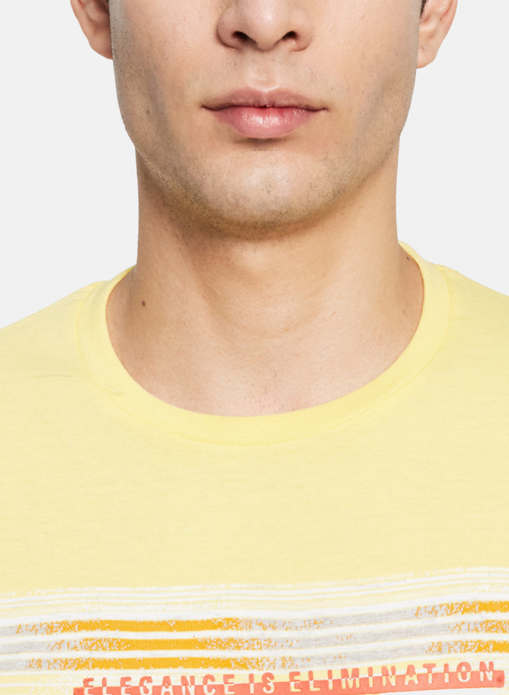 Men Yellow Stripe T-Shirt