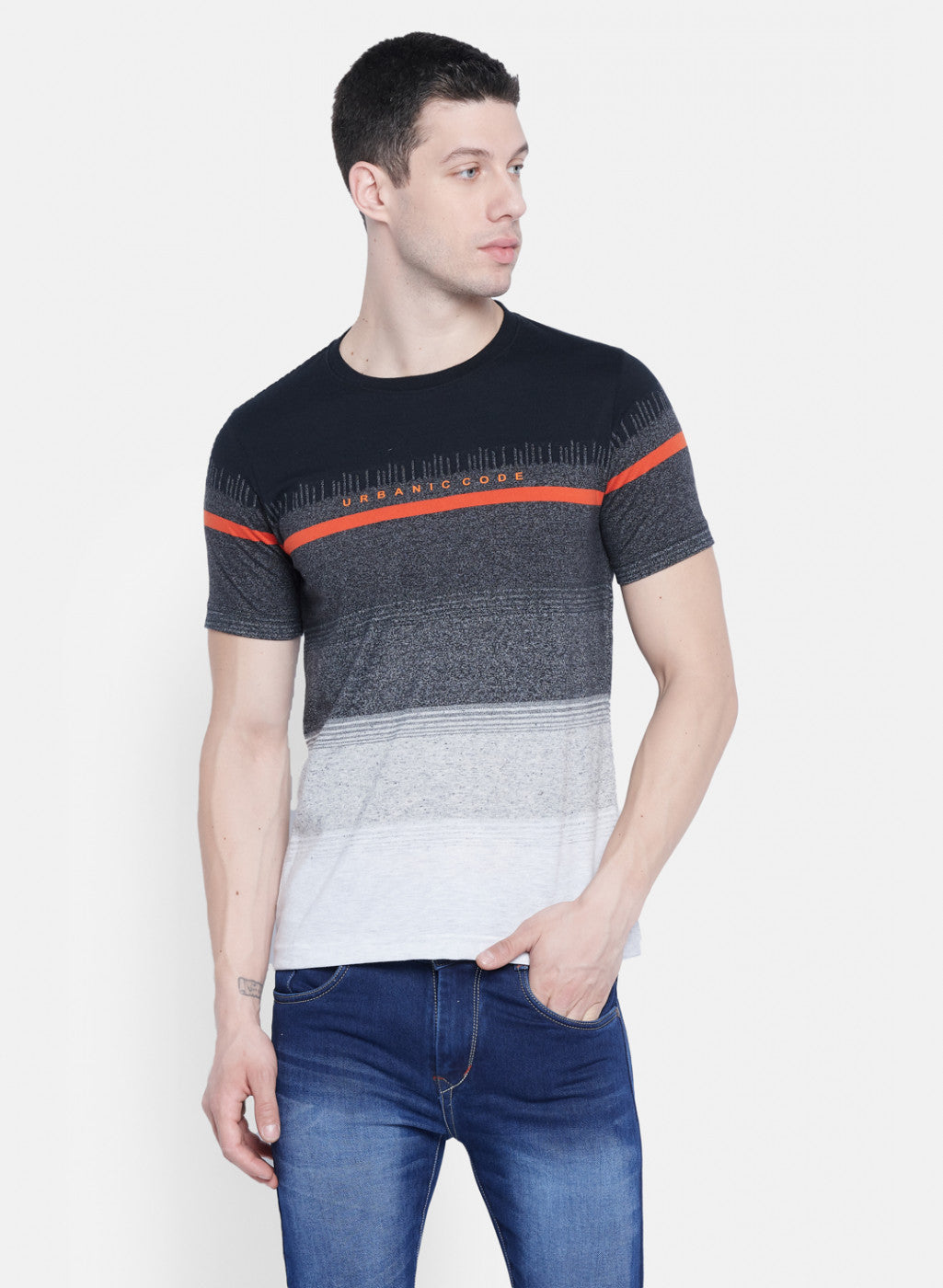 Mens Black Stripe T-Shirt