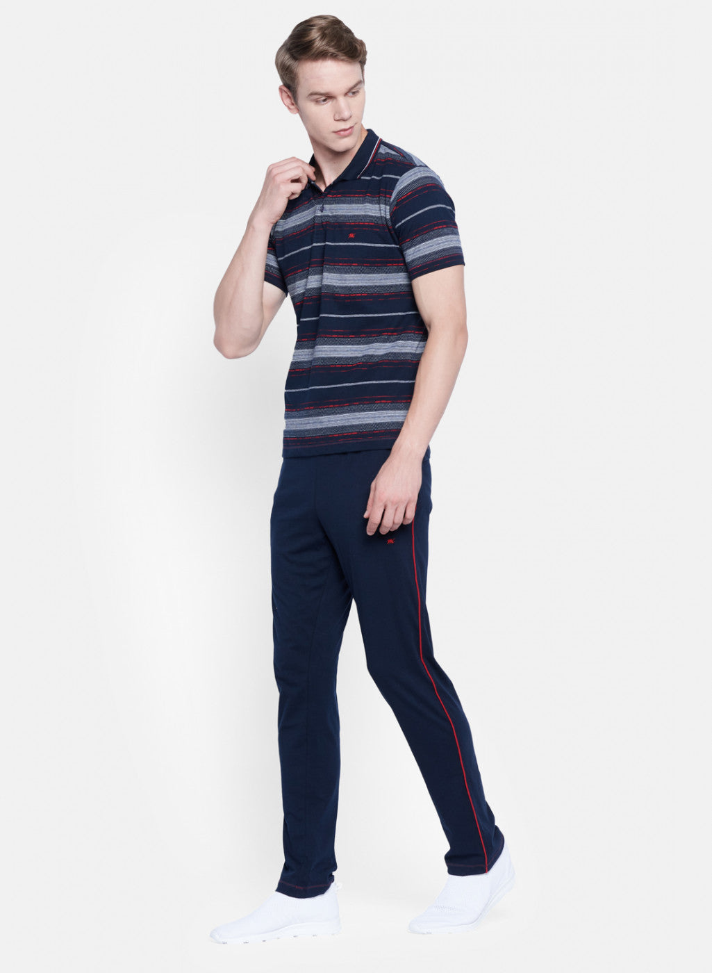 Mens NAvy Blue Stripe Lower Set