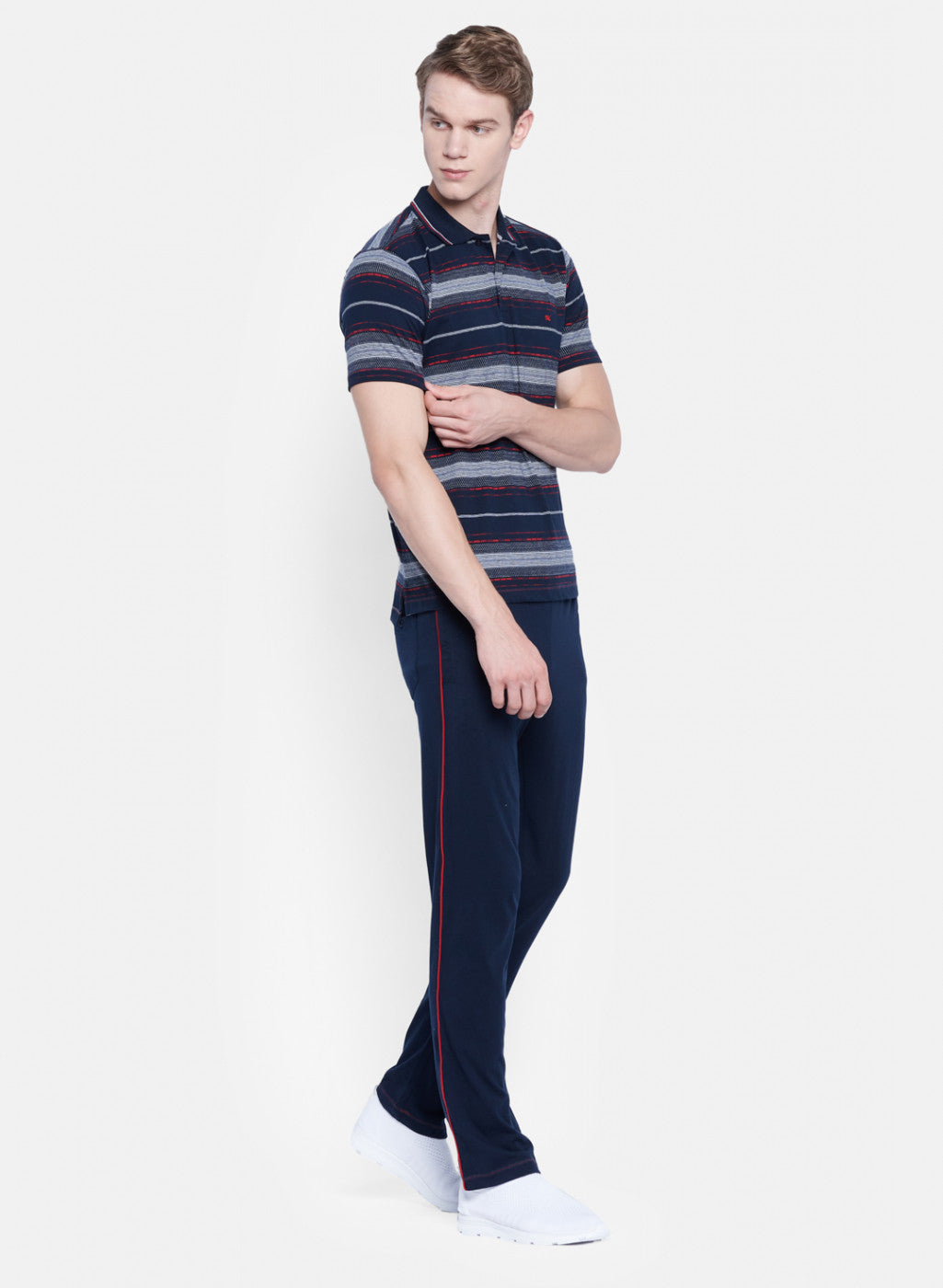 Mens NAvy Blue Stripe Lower Set