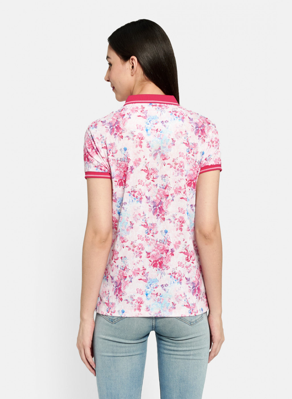 Womens Pink Printed T-Shirt