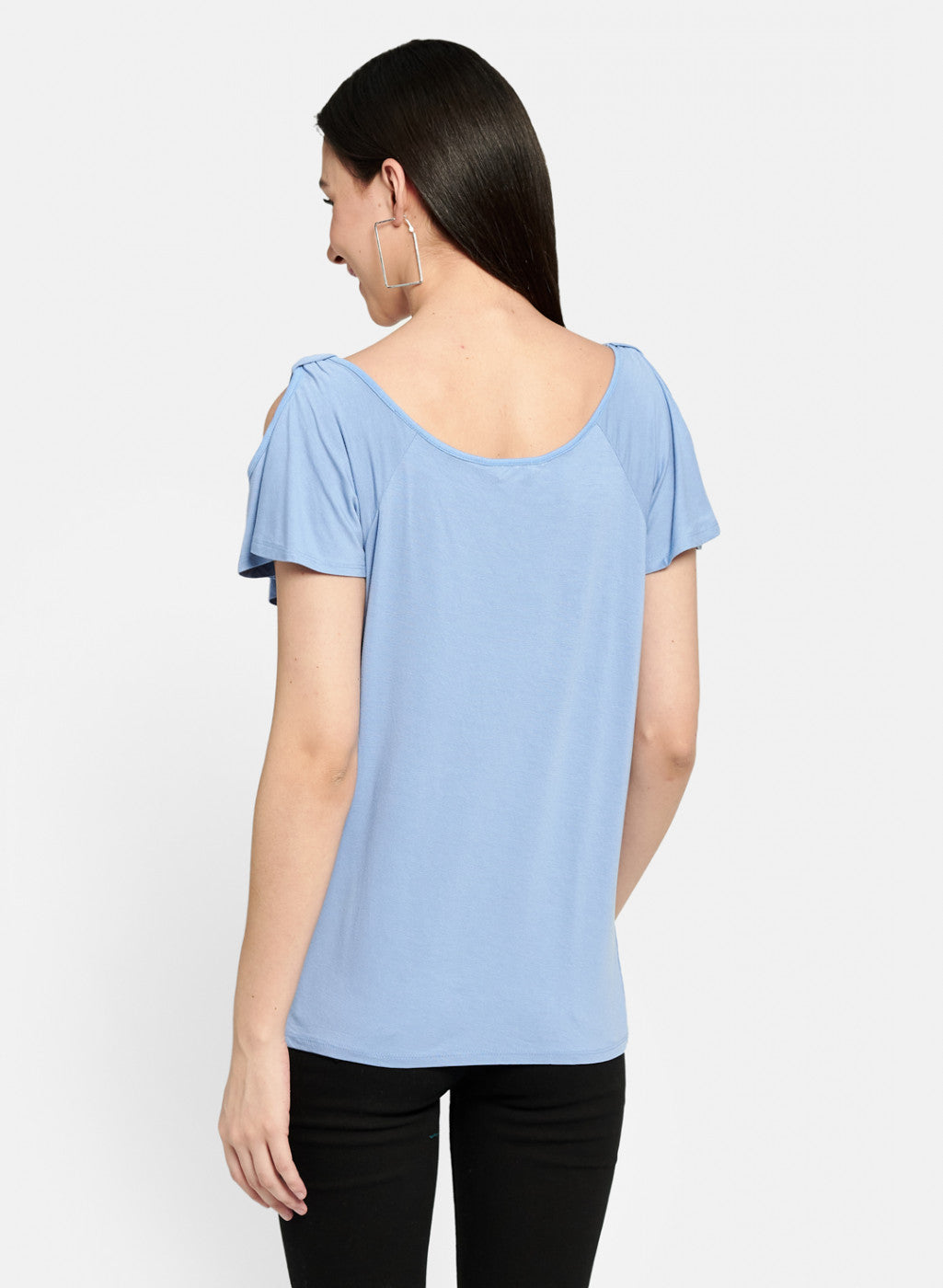 Womens Sky Blue Plain Top