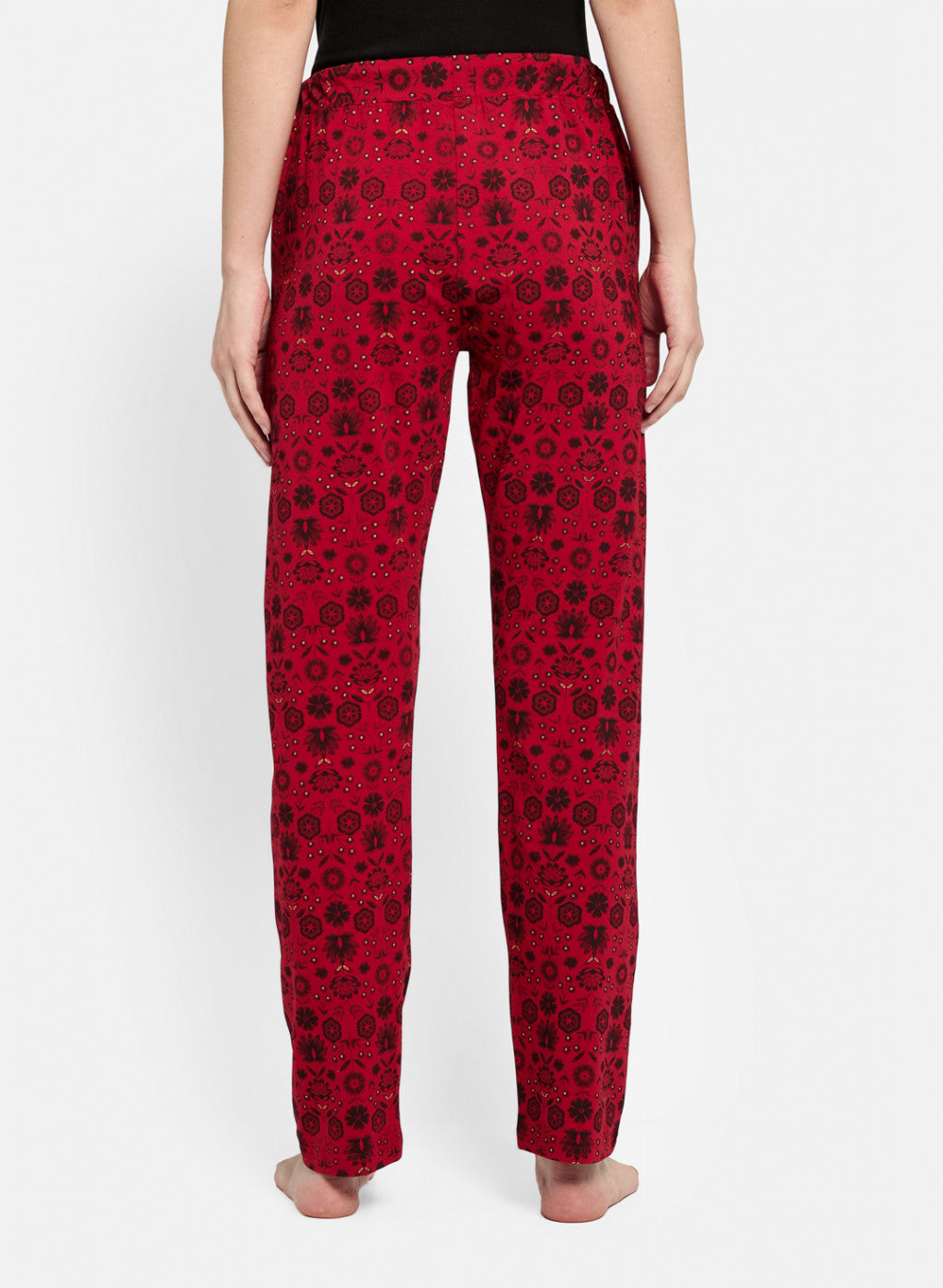 Womens Red Regular Fit Lower