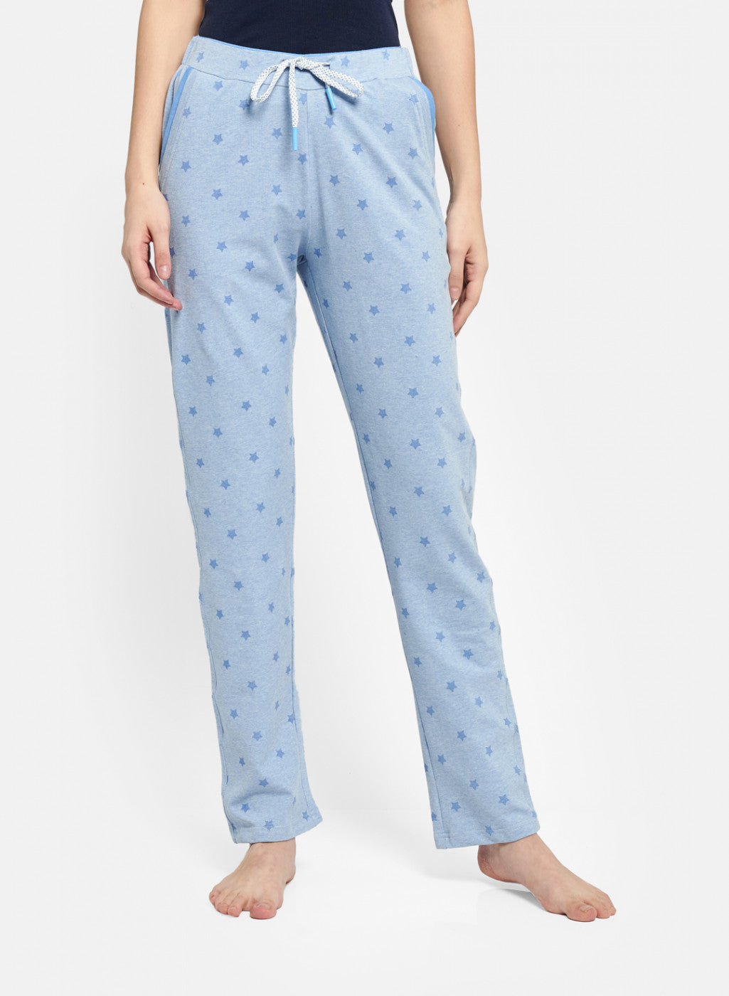 Womens Sky Blue Regular Fit Lower