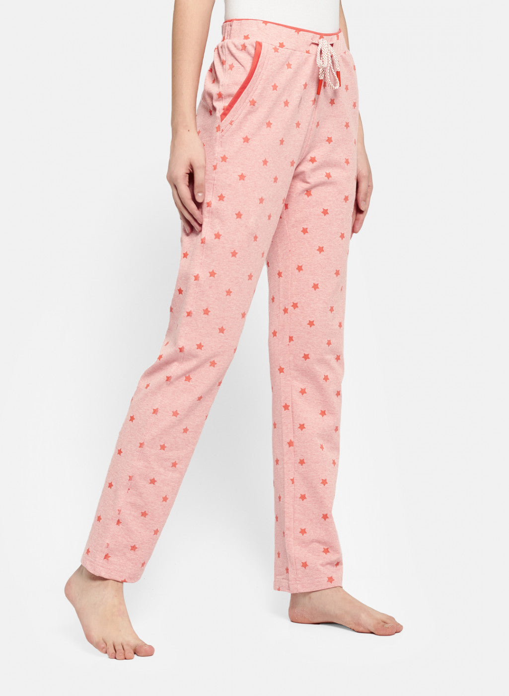 Womens Peach Regular Fit Lower