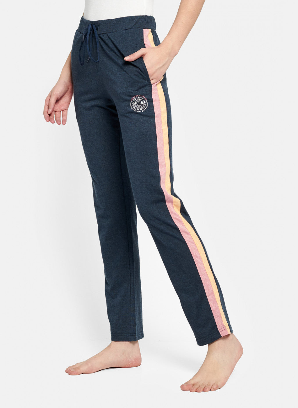 Womens Navy Blue Regular Fit Lower