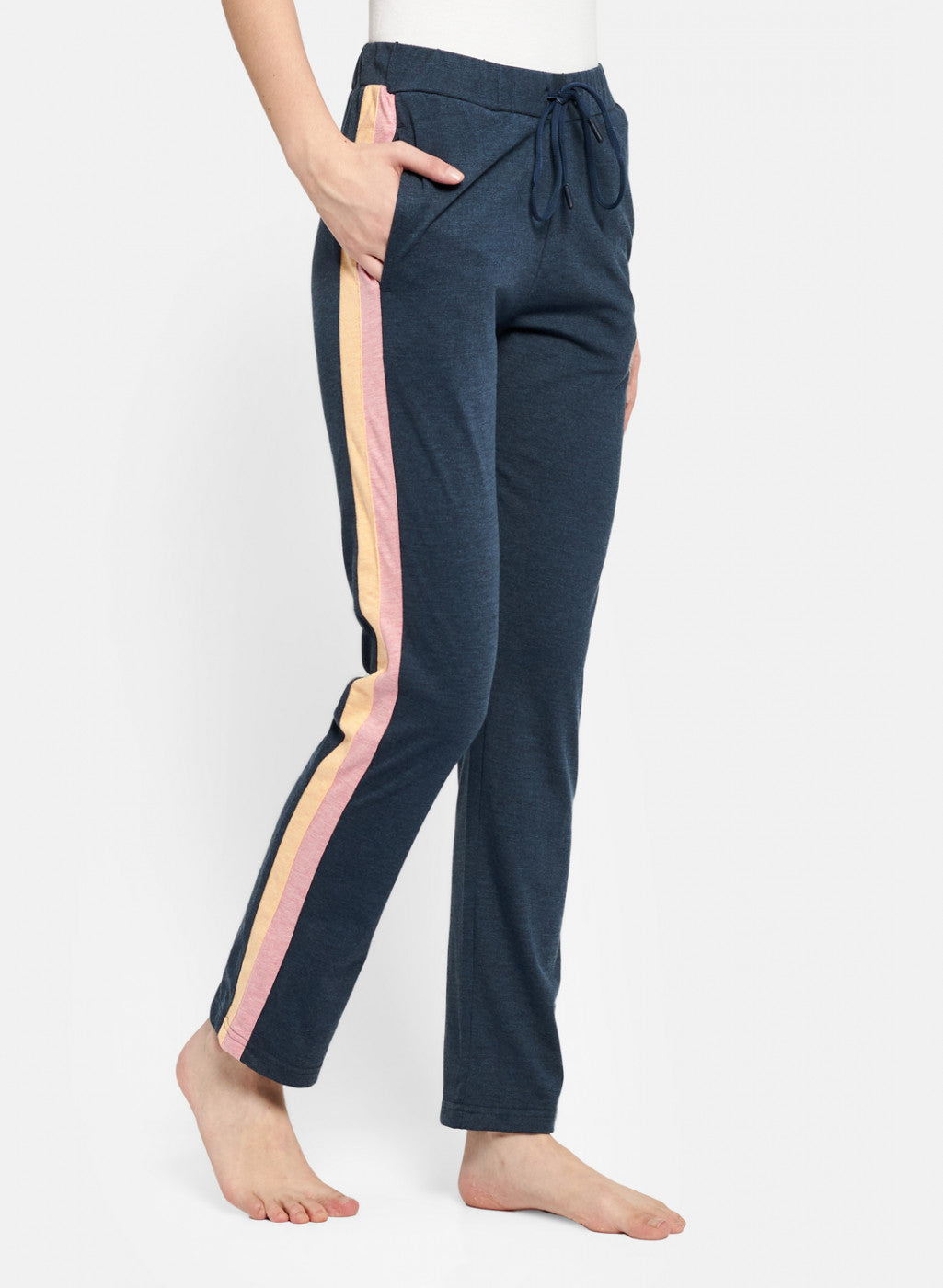 Womens Navy Blue Regular Fit Lower