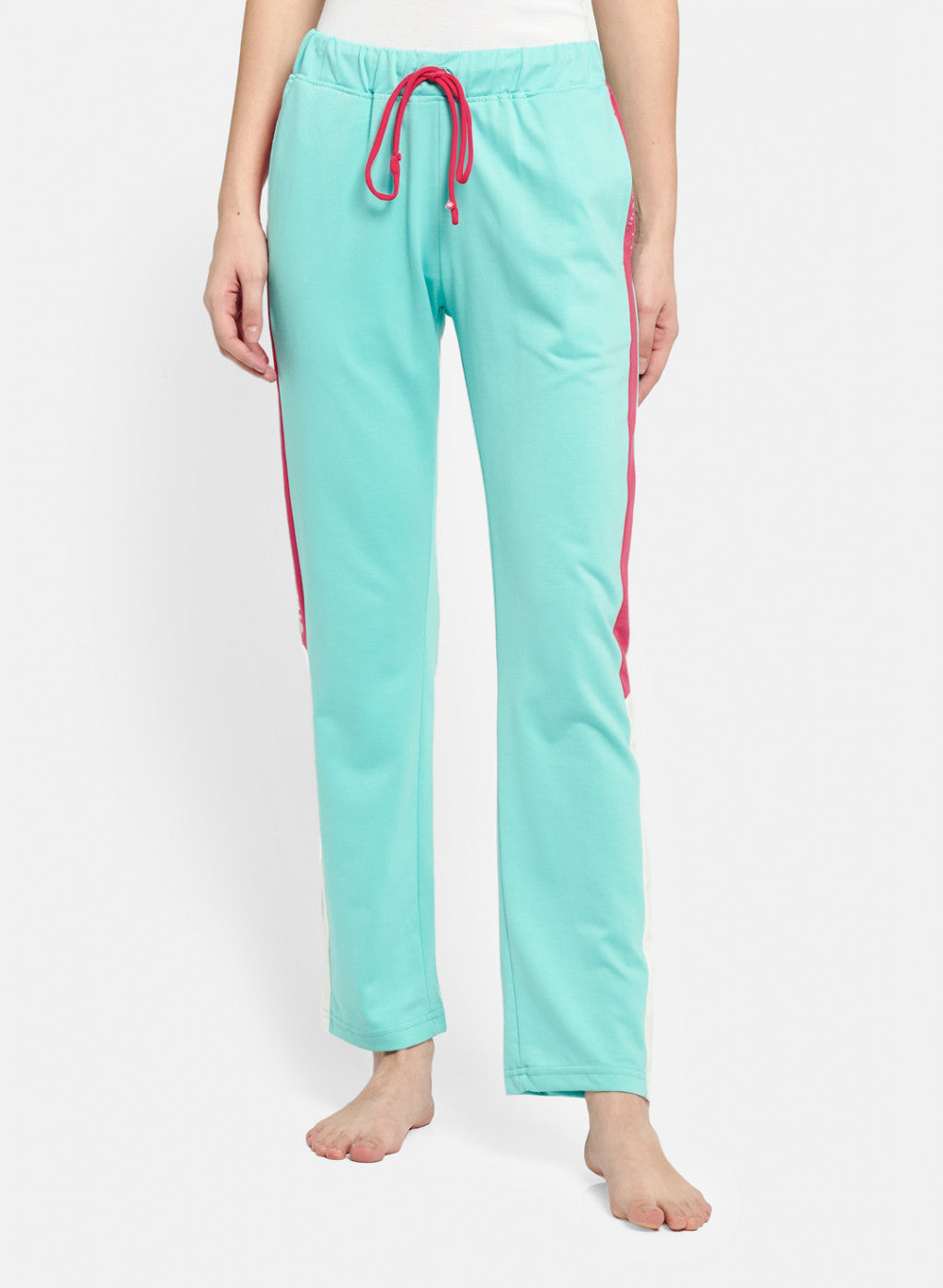 Womens Blue & Pink Regular Fit Lower