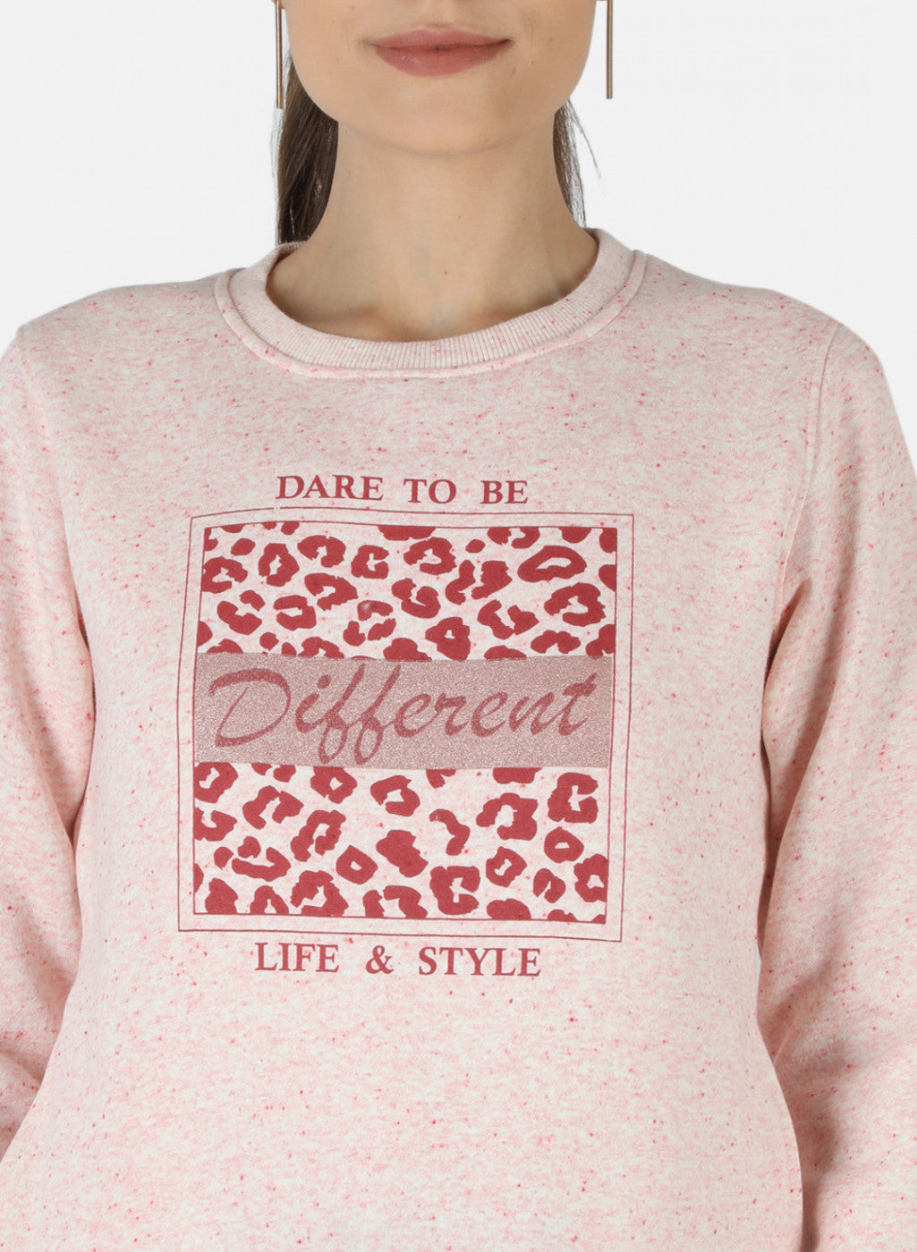 Women Pink Printed Sweatshirt