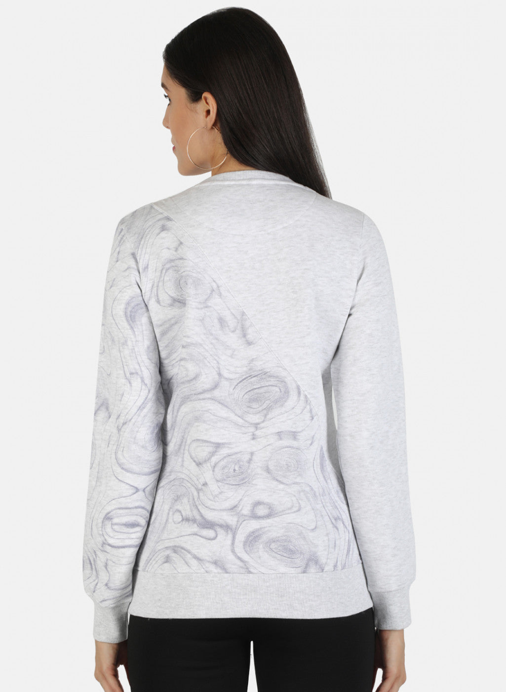 Women Beige Printed Sweatshirt