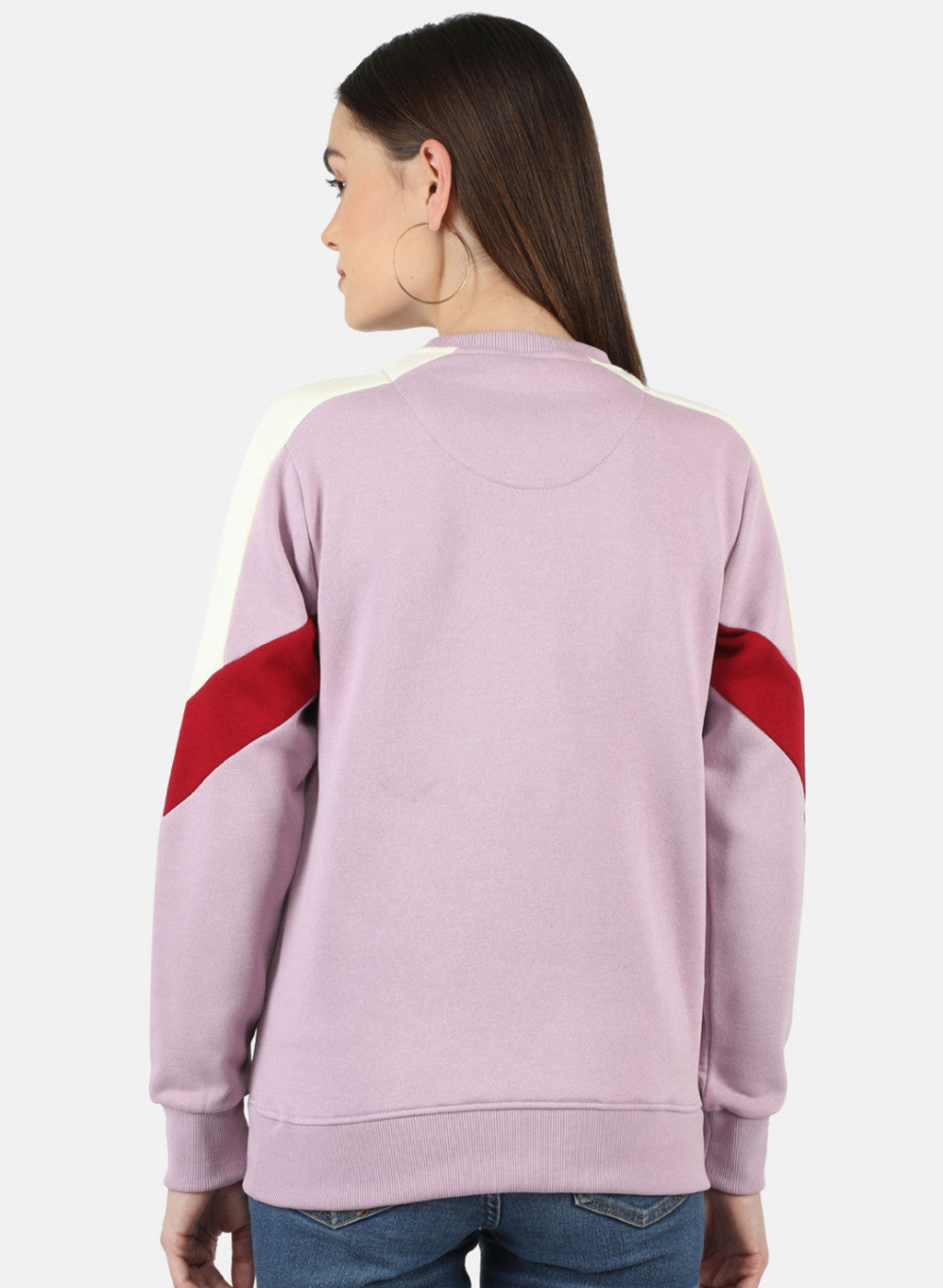 Women Purple Printed Sweatshirt