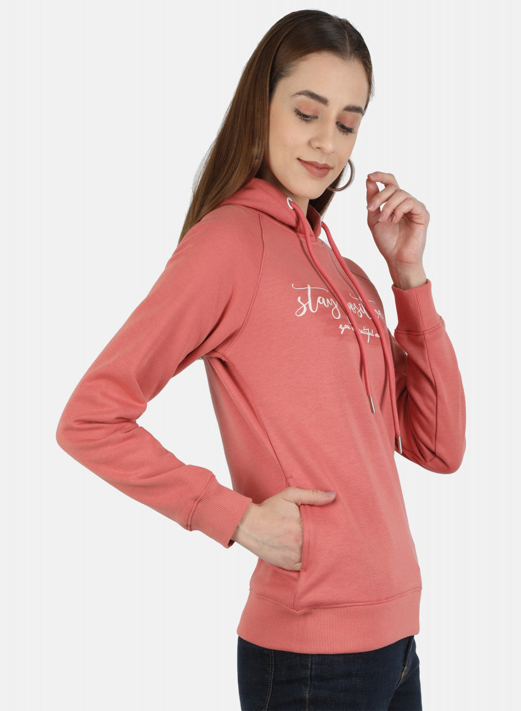 Women Red Printed Sweatshirt