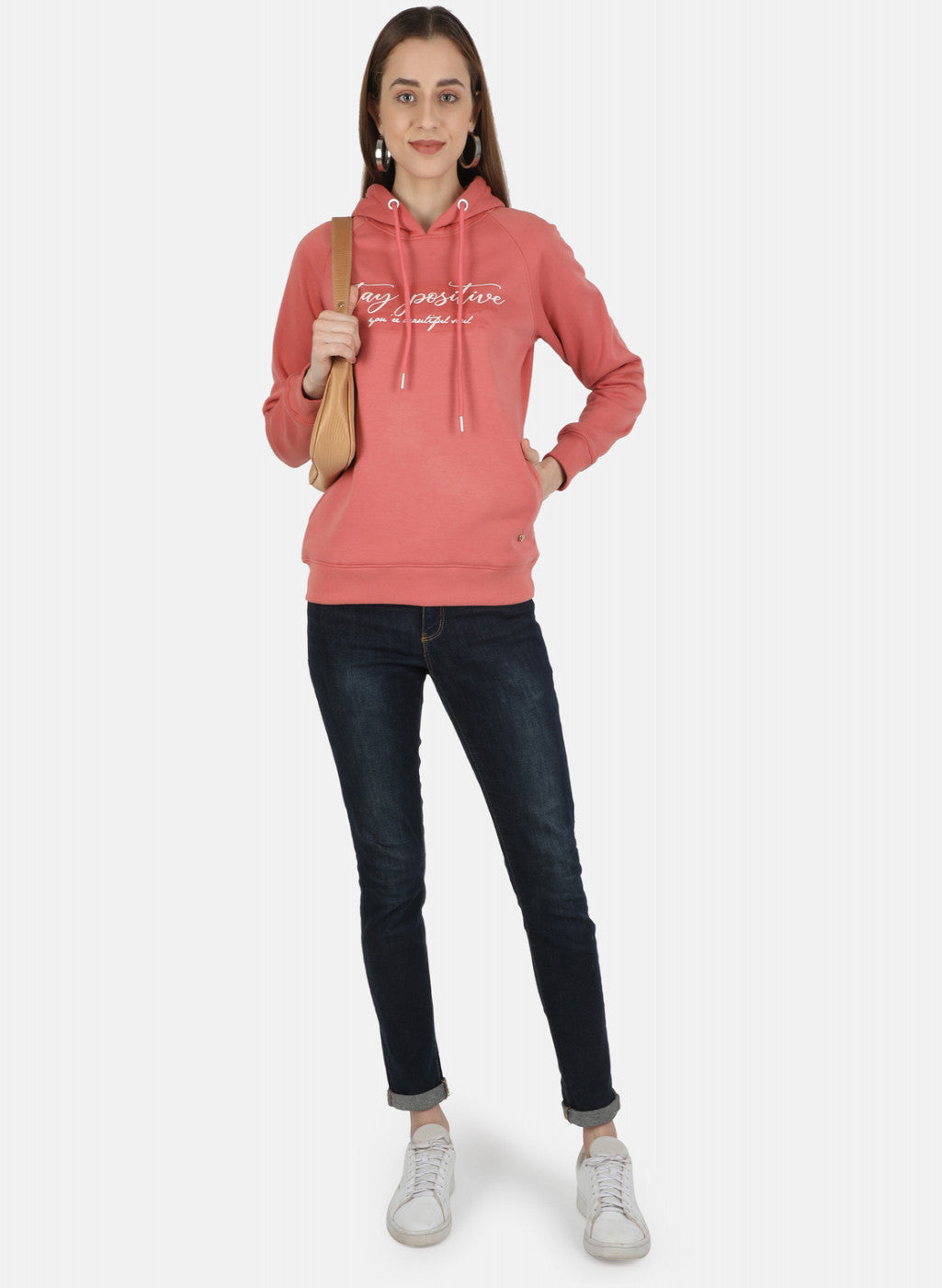 Women Red Printed Sweatshirt