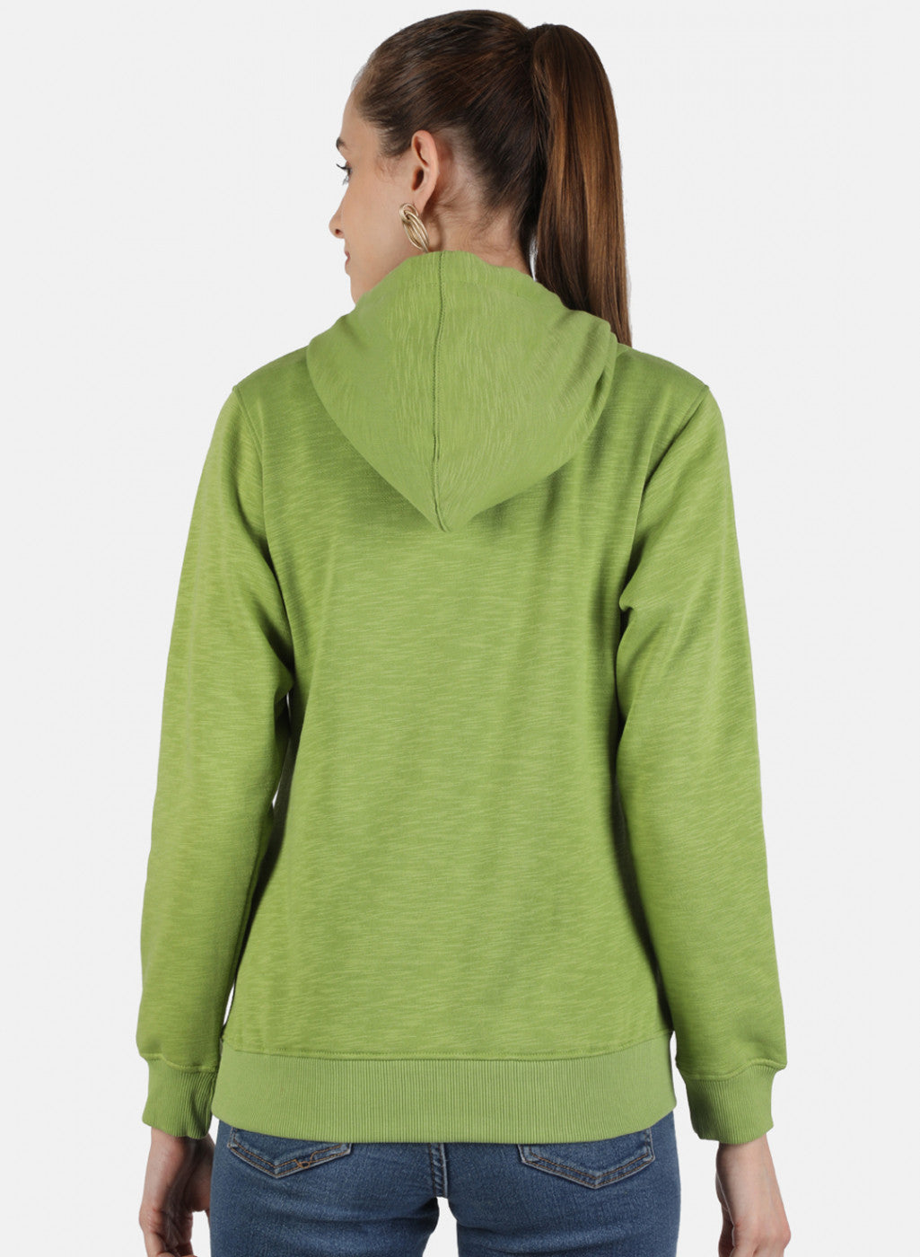 Women Green Printed Sweatshirt