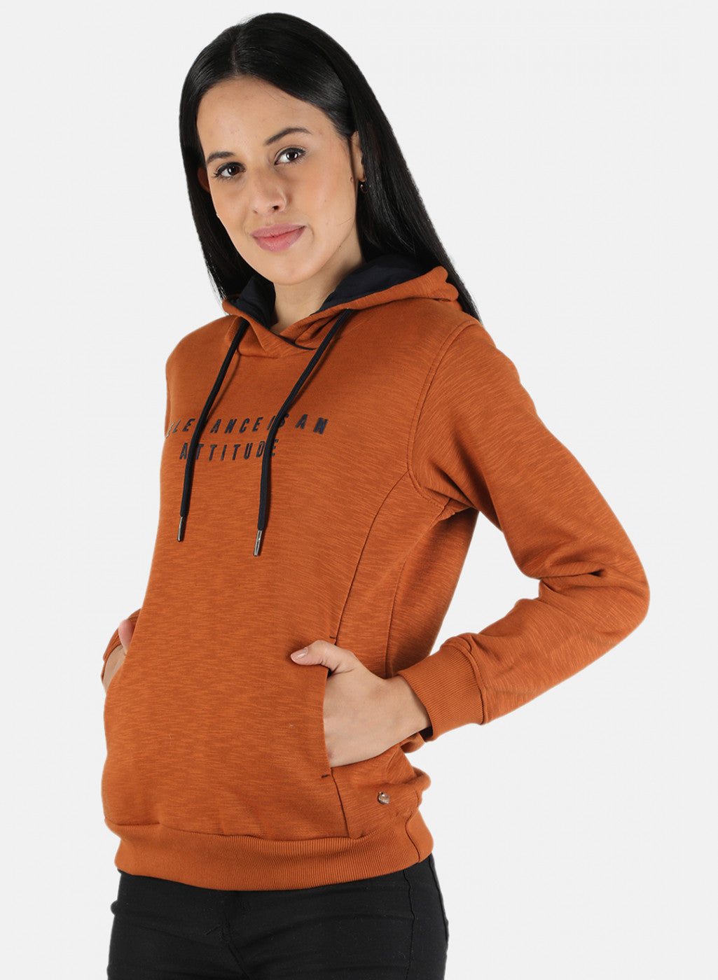 Women Brown Printed Sweatshirt