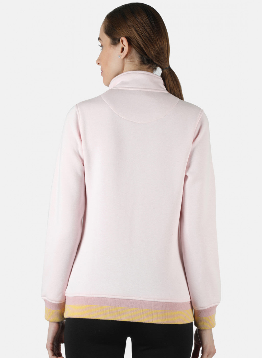 Women Pink Solid Sweatshirt