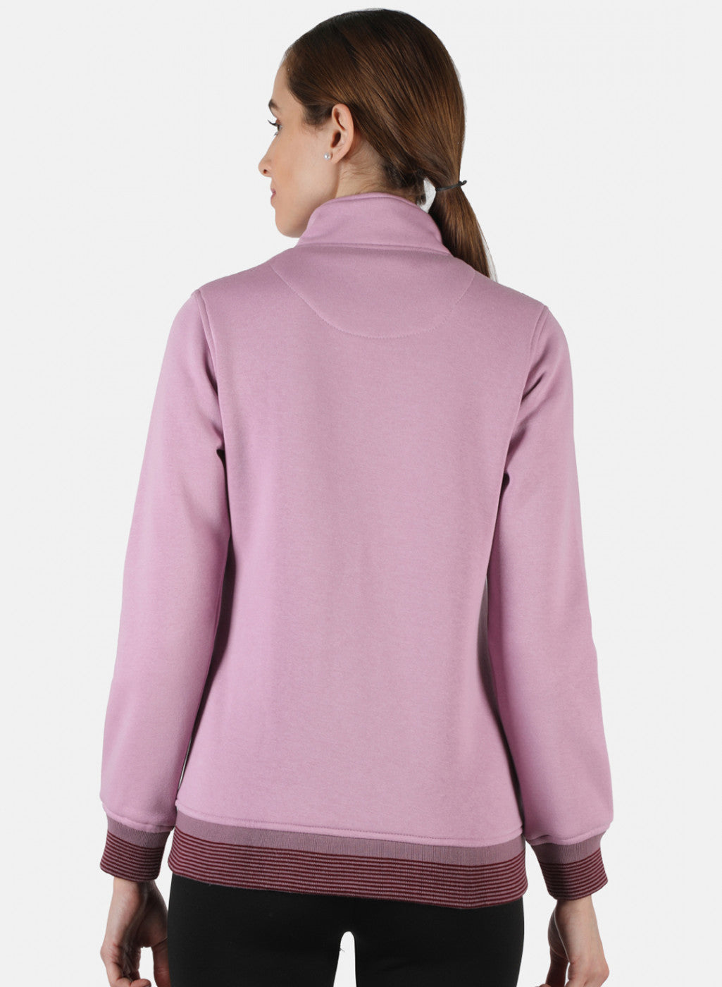 Women Purple Solid Sweatshirt