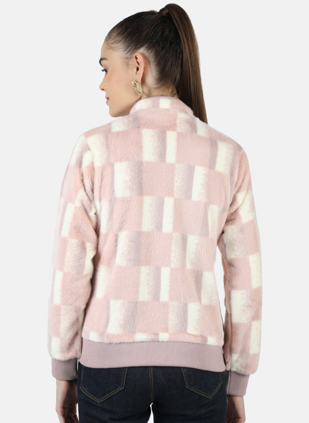 Women Pink Solid Sweatshirt