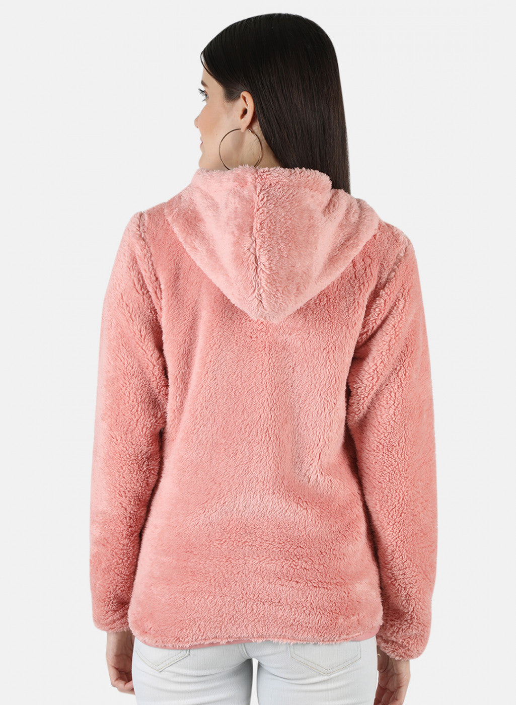 Women Pink Solid Sweatshirt