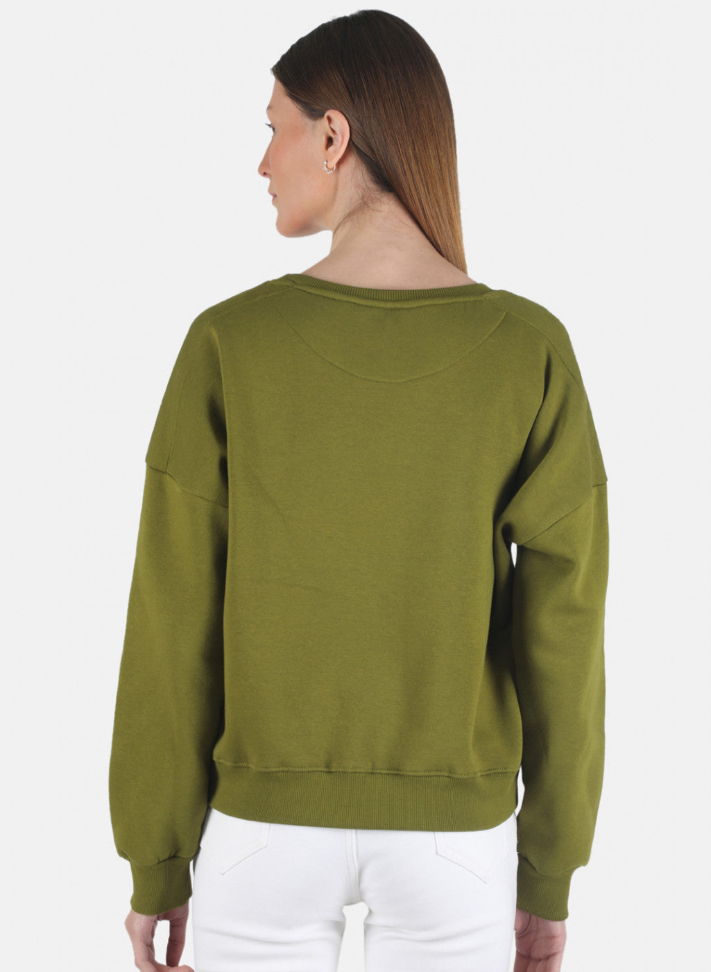 Women Green Printed Sweatshirt