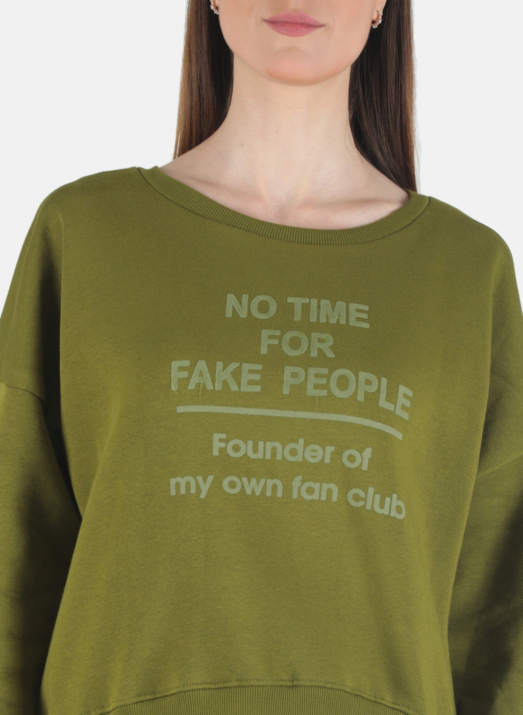 Women Green Printed Sweatshirt