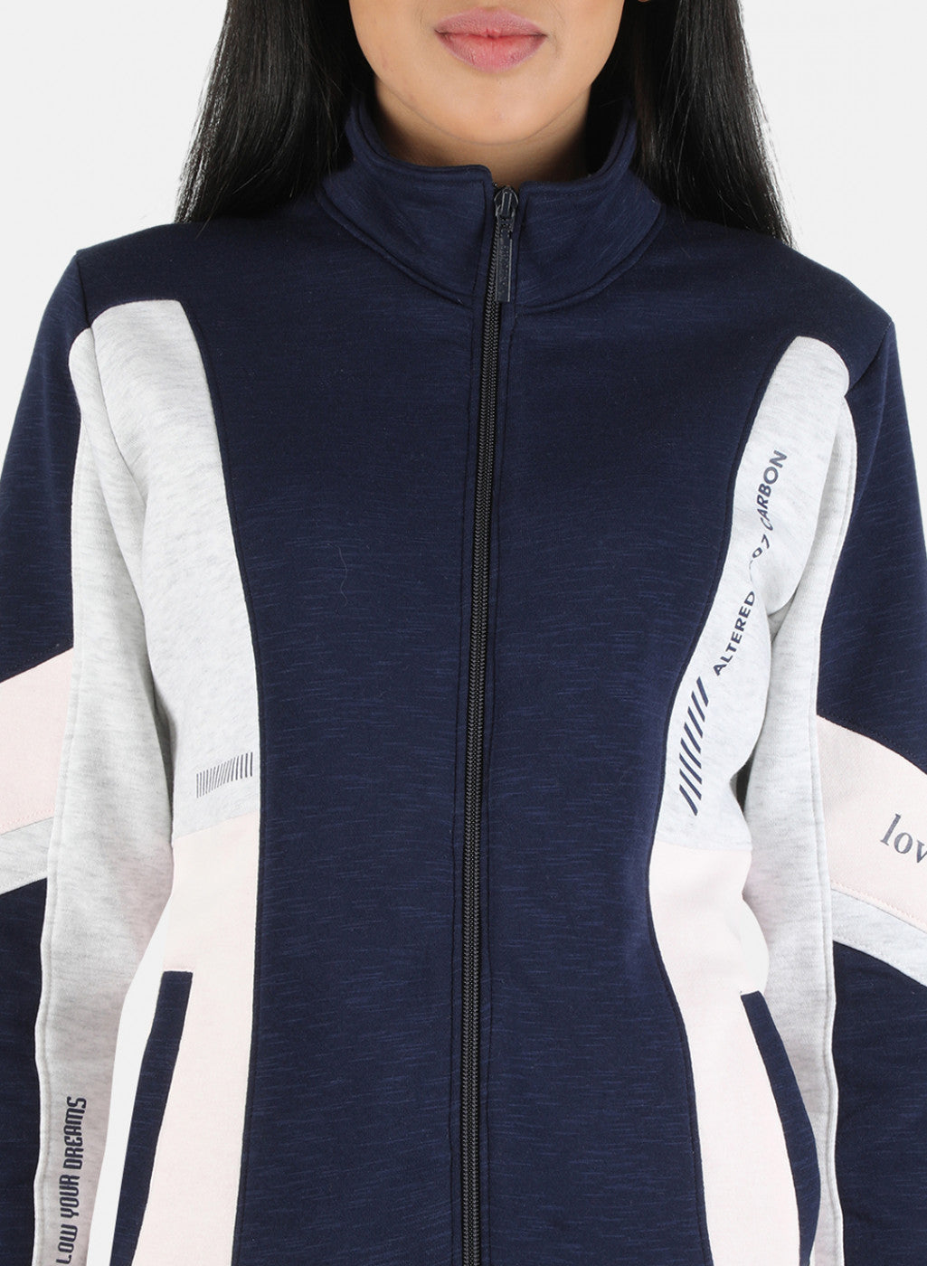 Women Blue Solid Tracksuit