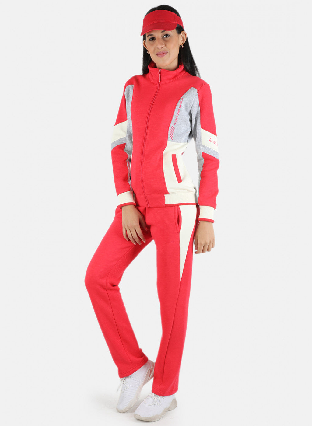 Women Pink Solid Tracksuit