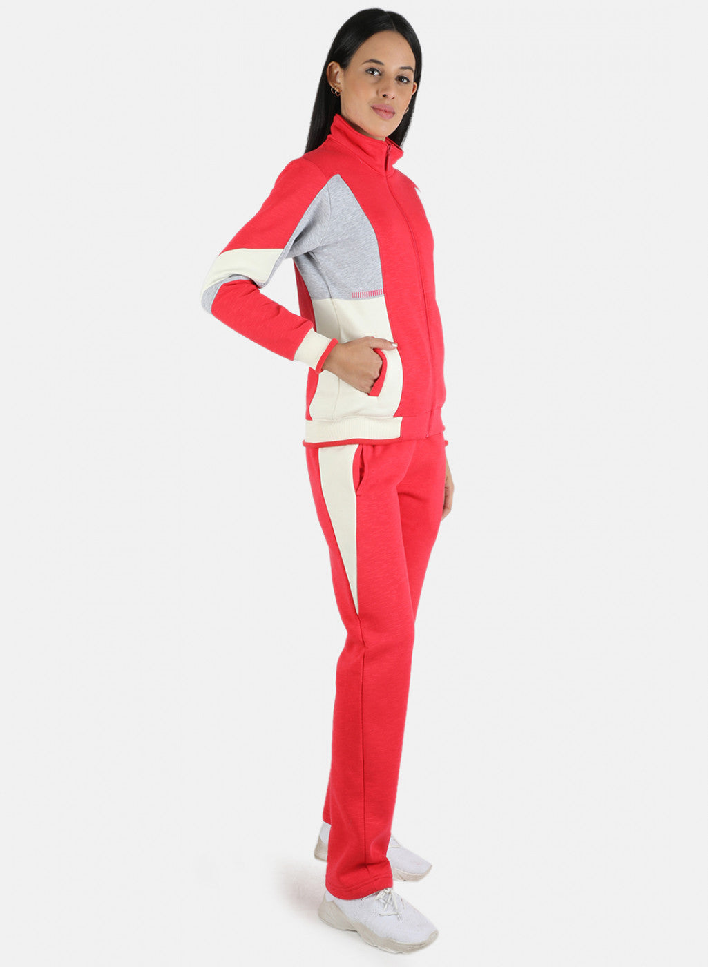 Women Pink Solid Tracksuit