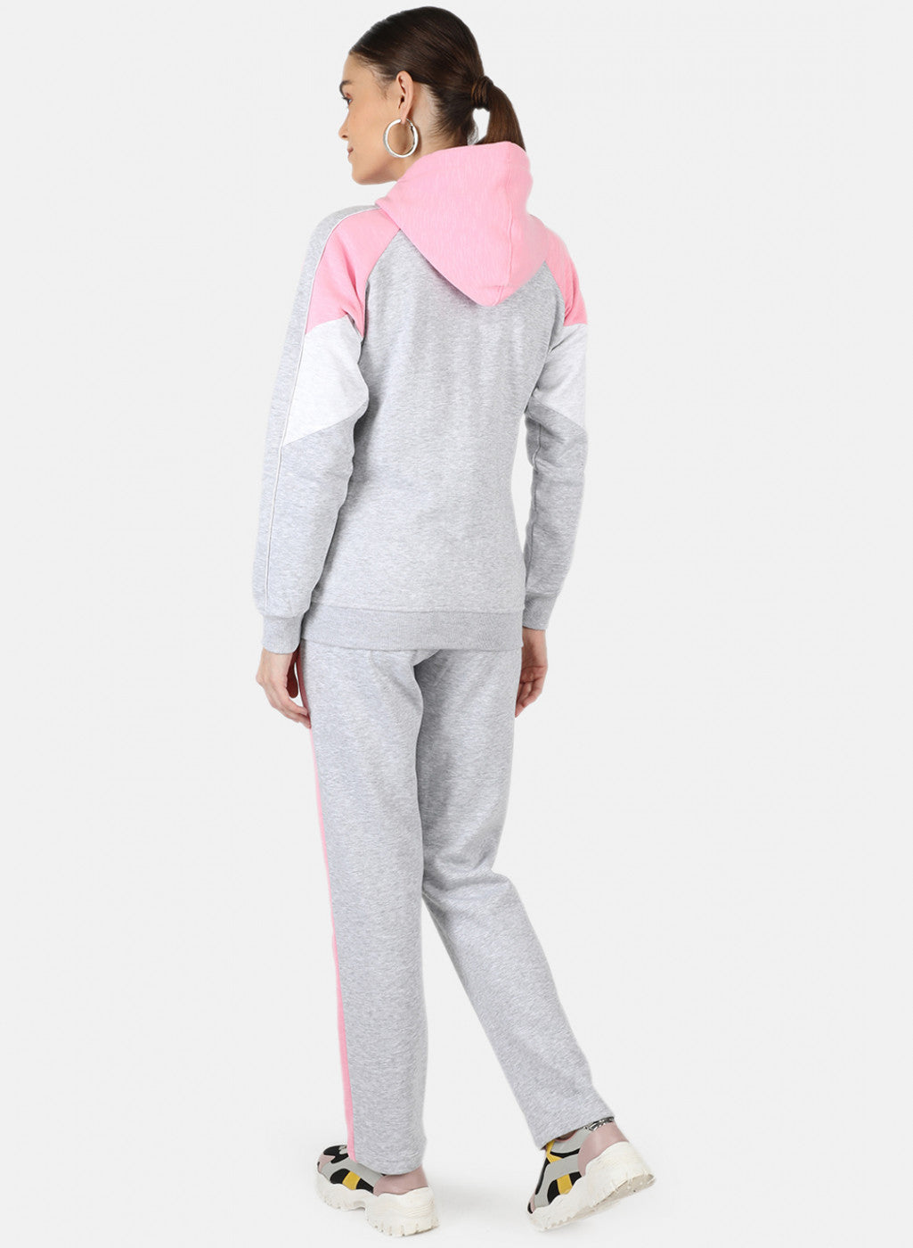 Women Grey Solid Tracksuit