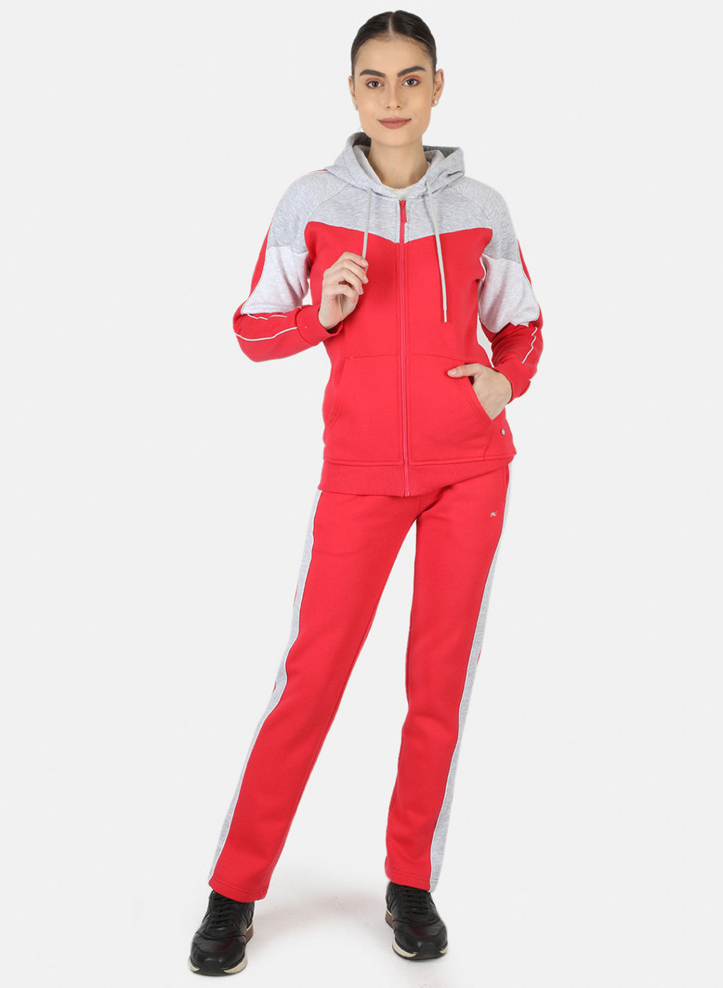 Women Pink Solid Tracksuit